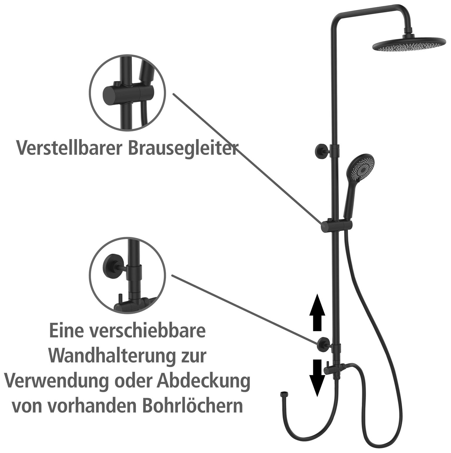 WENKO Duschsystem »Watersaving«, einfacher Anschluss an bestehende Armatur oder Wandanschlussbogen
