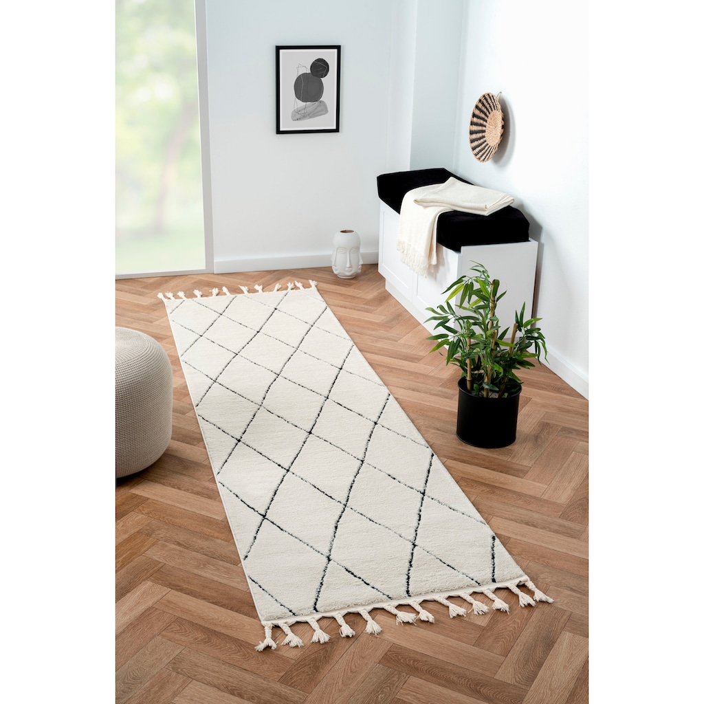 Myflair Möbel & Accessoires Hochflor-Läufer »Moroccan Diamond«, rechteckig