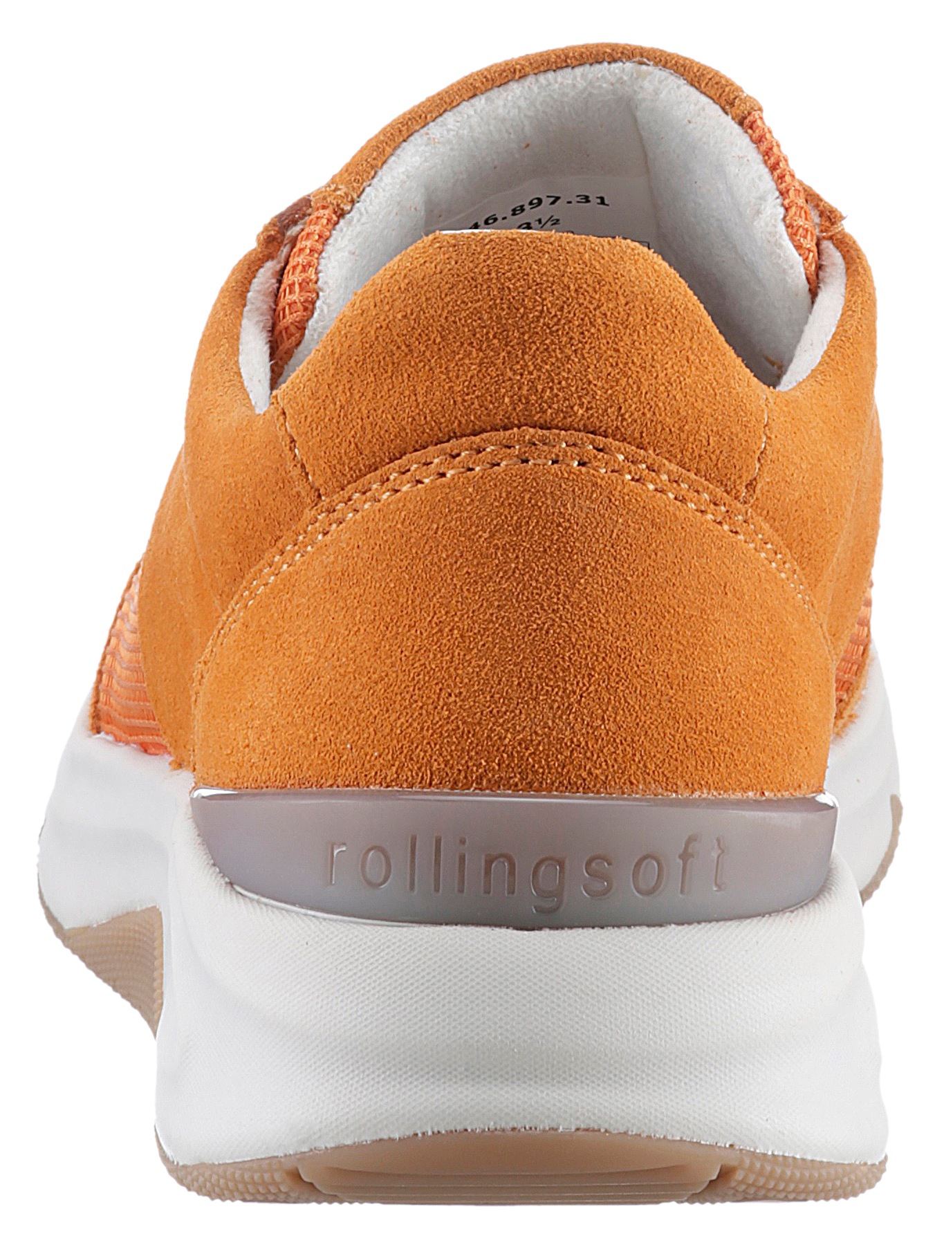 Gabor Rollingsoft Keilsneaker, Freizeitschuh, Halbschuh, Schnürschuh, Logoschriftzug an der Ferse