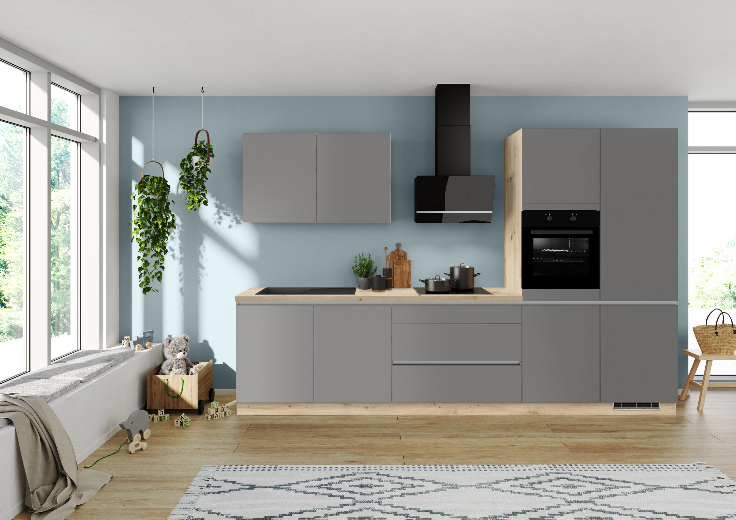 IMPULS KÜCHEN Küche ""Dublin", Anti Fingerprint Oberfläche, Schubkästen mit günstig online kaufen