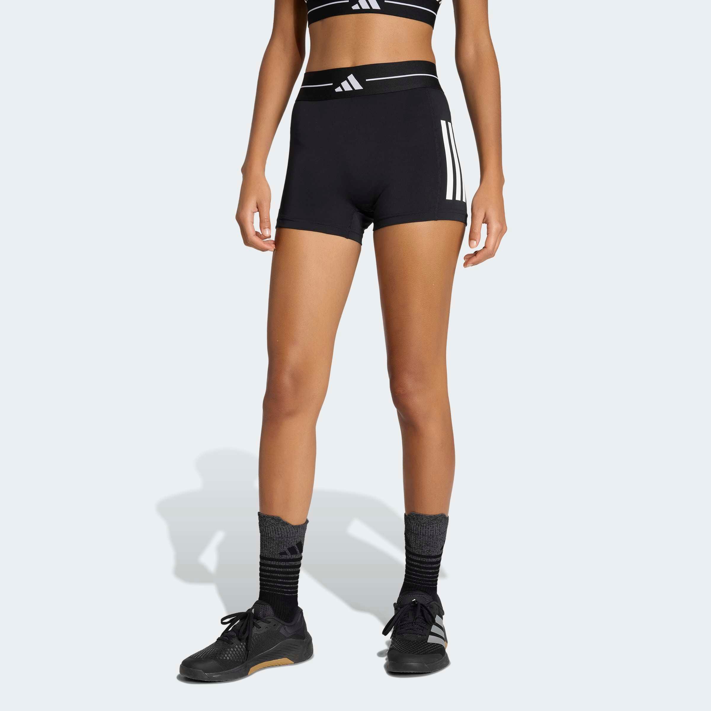 adidas Performance Shorts "HYPERGLAM 3-STREIFEN KURZE LEGGINGS" für sportliche Fitness-Einsätze, mit climacool, aus Polyester