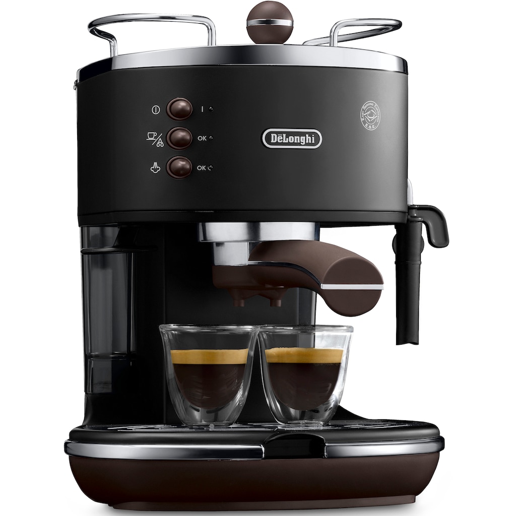 De'Longhi Siebträgermaschine »Icona Vintage ECOV 311.BK«, auch für Kaffeepads geeignet