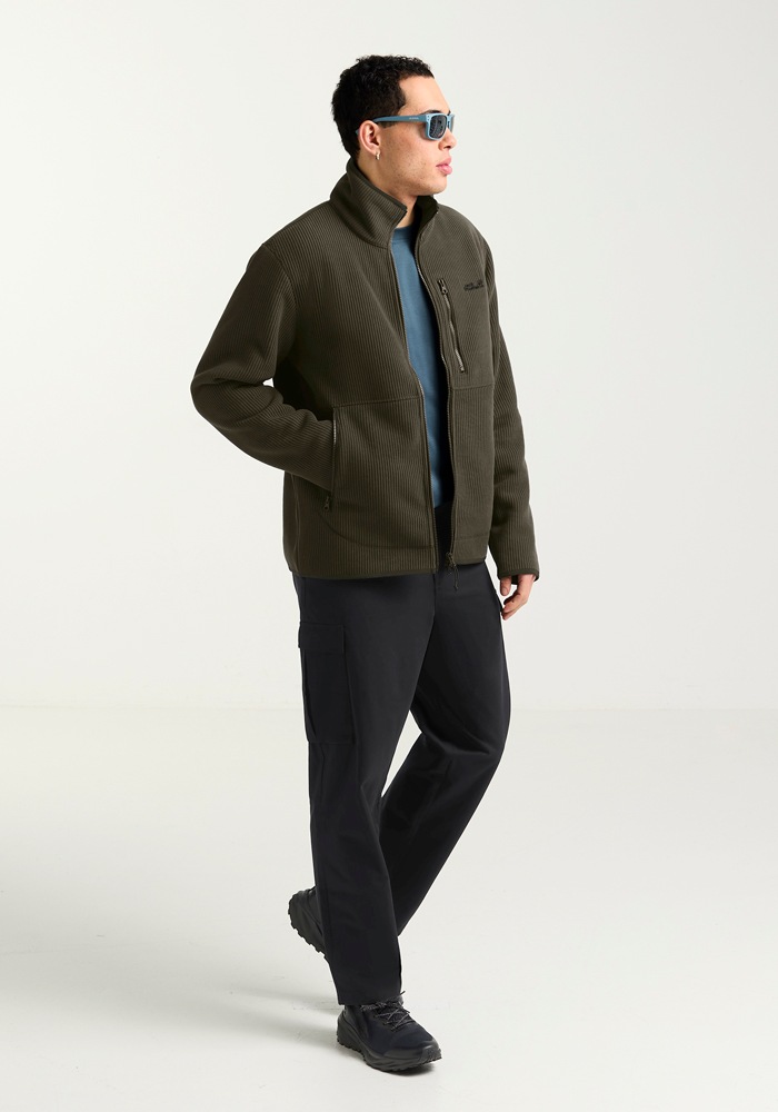 Jack Wolfskin Fleecejacke »LAKE RIDGE JKT M«, Winddicht, atmungsaktiv, Übergangsjacke