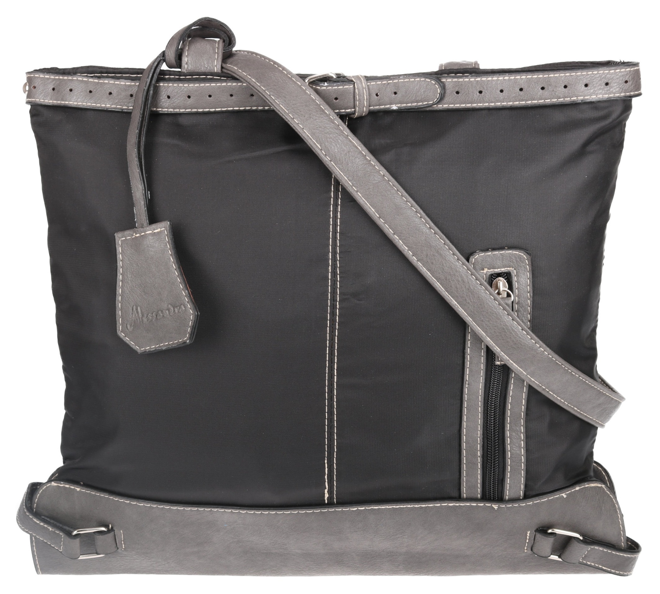 Alessandro Schultertasche mit Reißverschluss-Rückfach