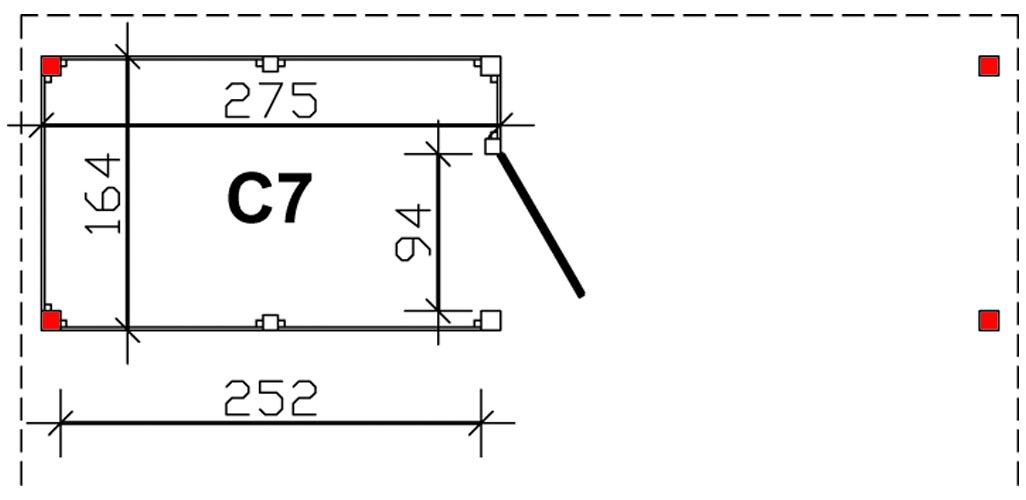 Skanholz Carport-Geräteraum »Abstellraum C7«, aus Profilschalung