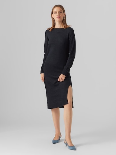 online Strickkleid LS DRESS bestellen BAUR Vero »VMLEFILE | CALF Moda NOOS« BOATNECK