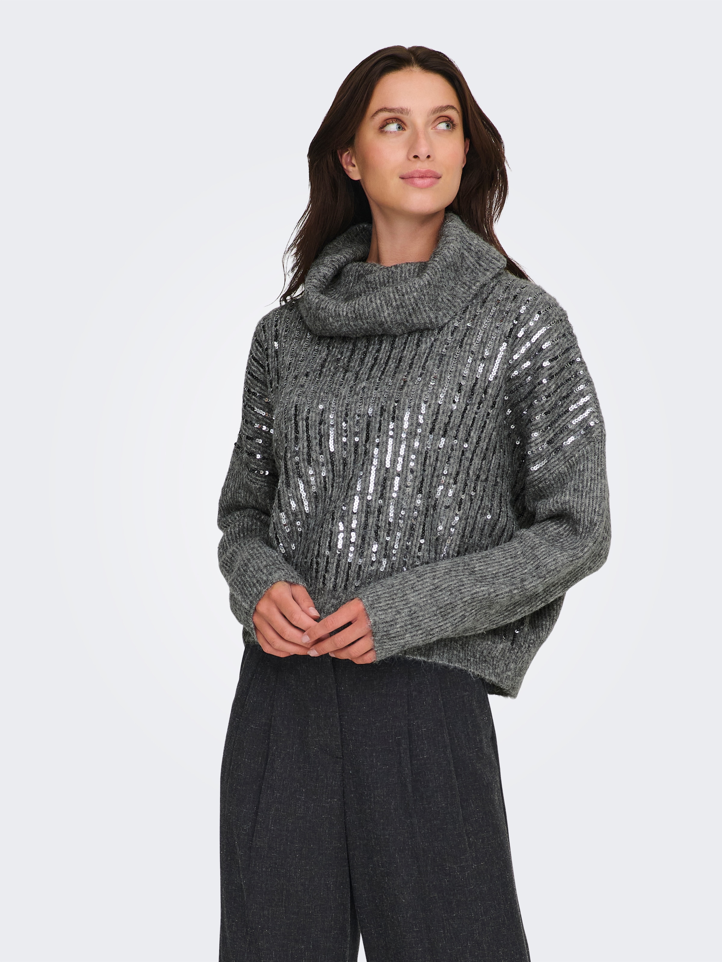 ONLY Rollkragenpullover "ONLMIU LS COWL NECK SEQUIN EX KNT" mit Pailletten- günstig online kaufen