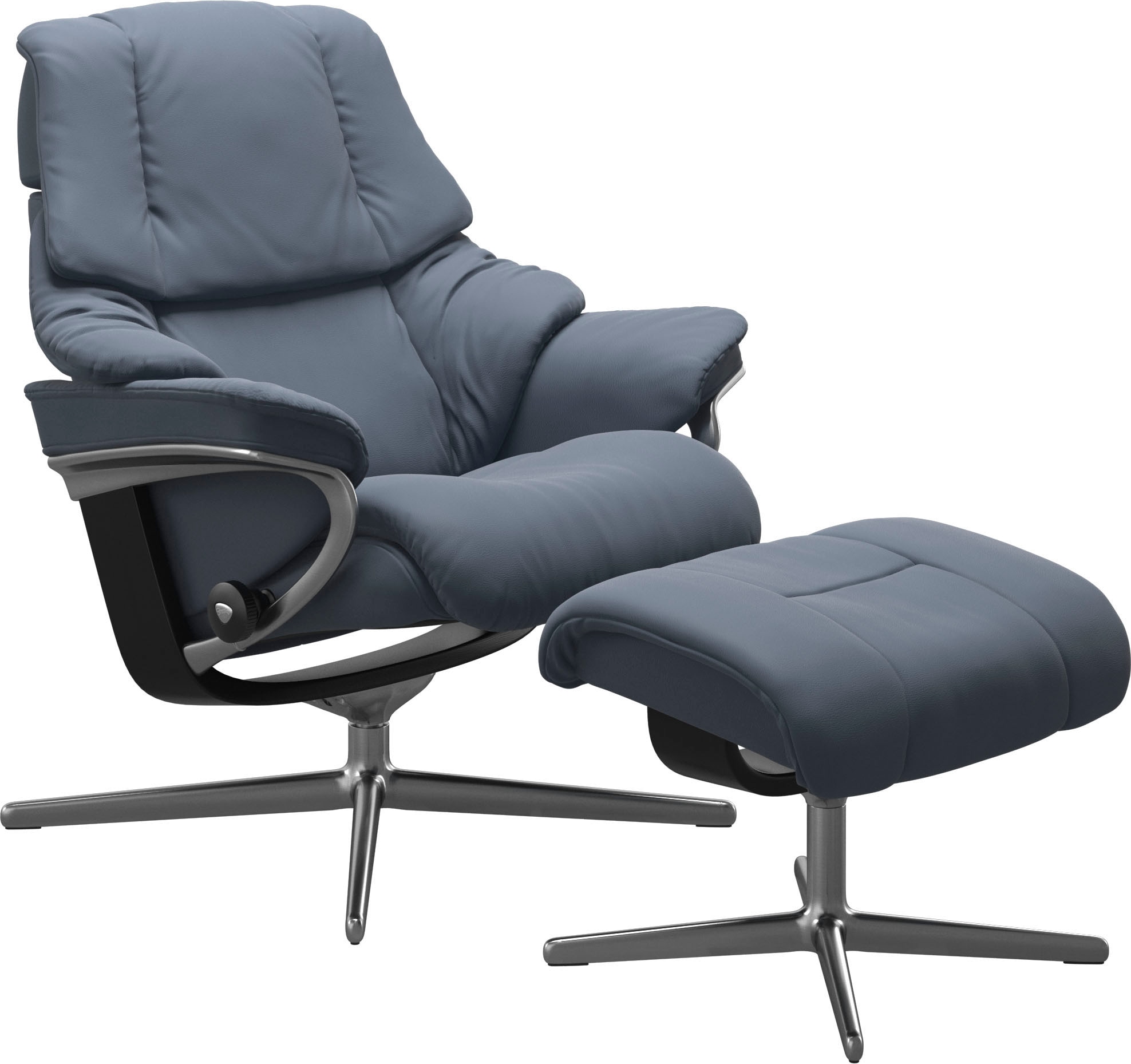 Stressless Fußhocker "Reno", mit Cross Base, Größe S, M & L, Holzakzent Schwarz