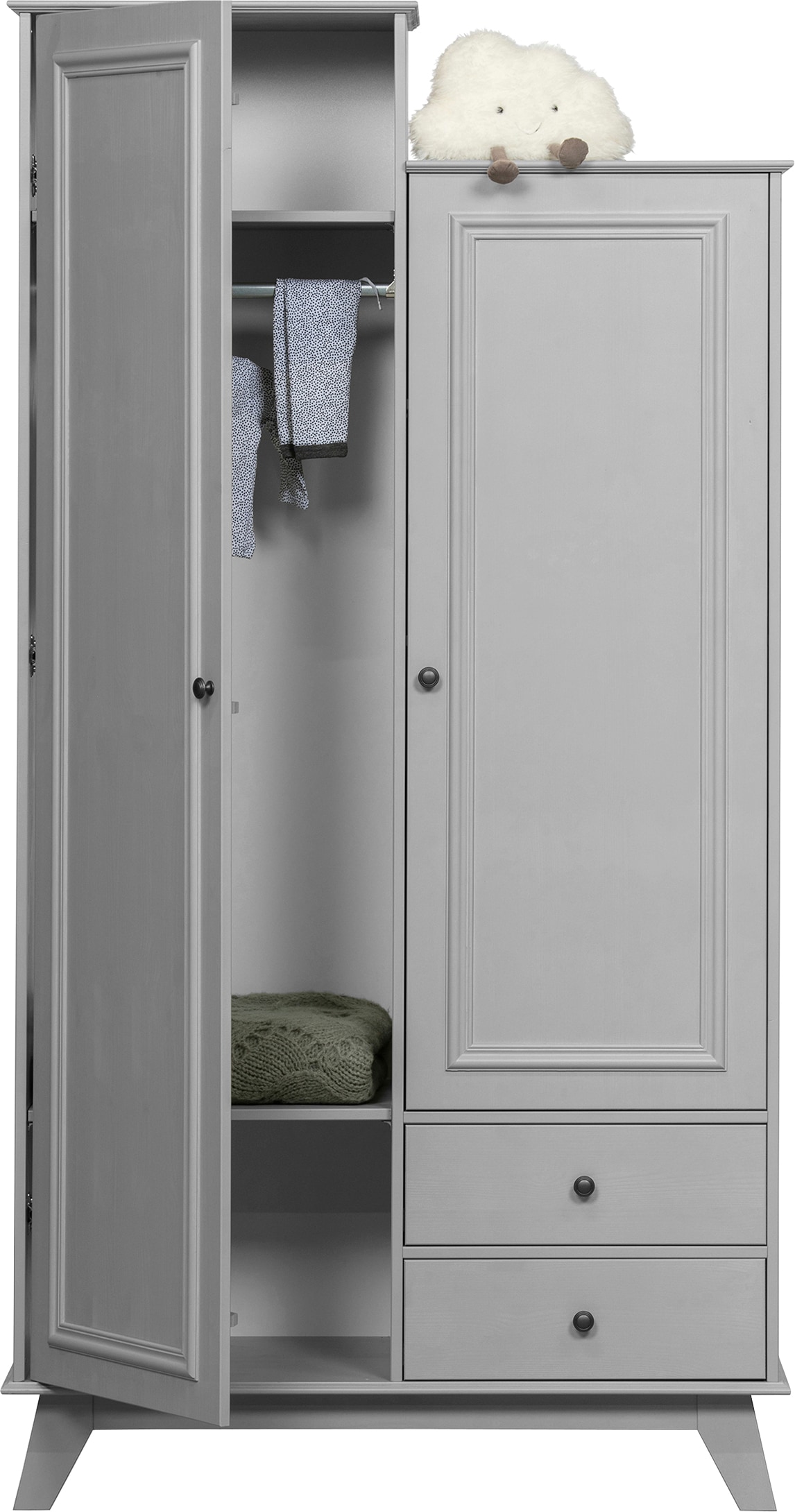WOOOD Garderobenschrank »Lily«, massives Kiefernholz, mit Kleiderstange, H 190 cm x B 98 cm