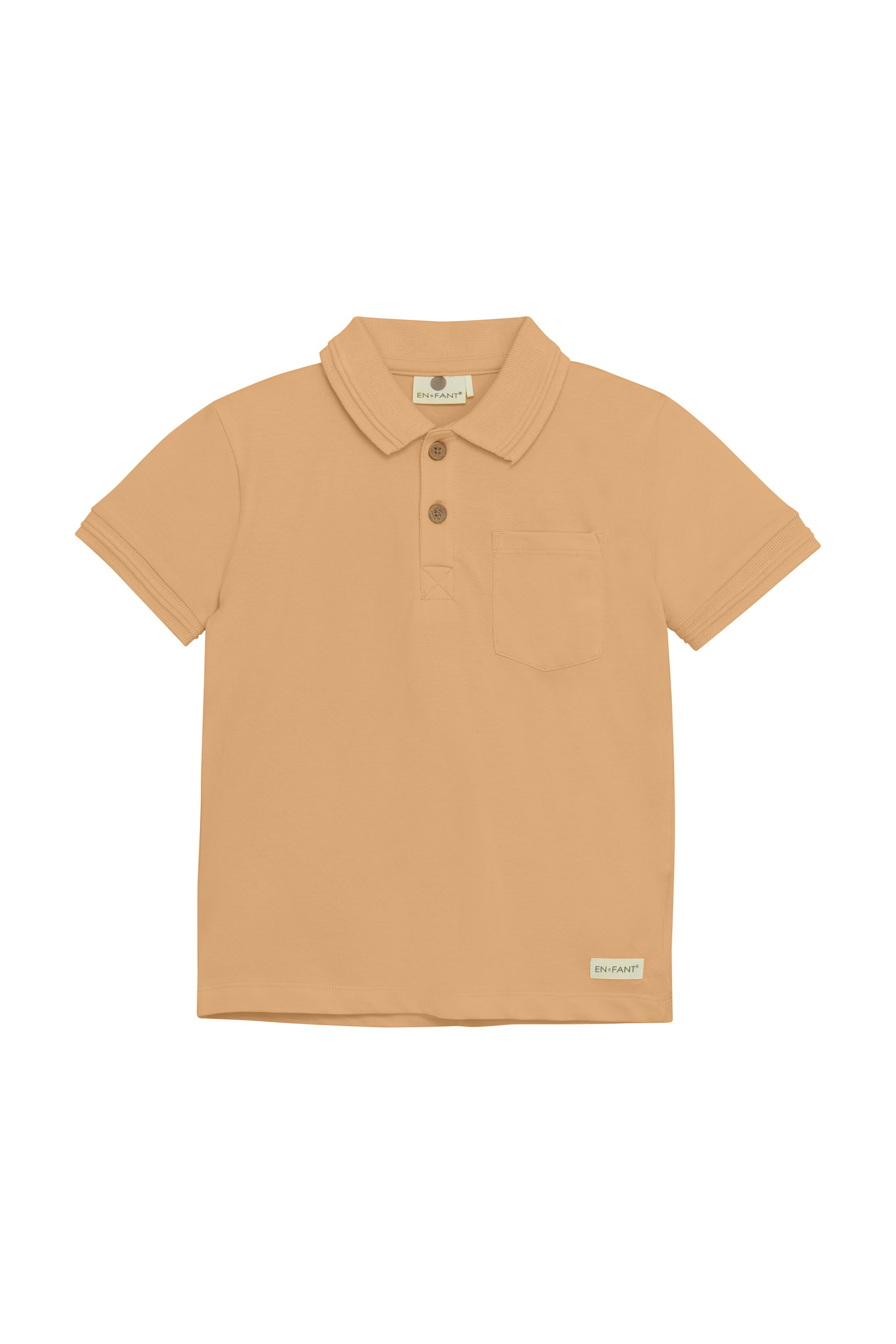 EN FANT Jungen Poloshirt "Poloshirt ENPolo SS", orange, Gr. 128, Obermaterial: 95% Baumwolle CO. 5% Elasthan EL., Shirts