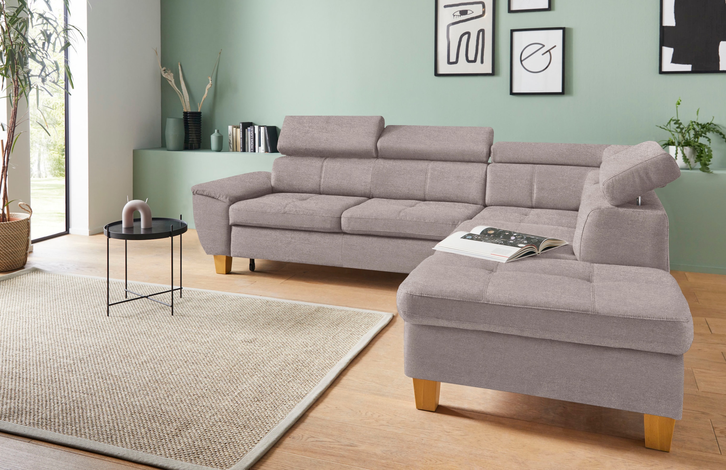 exxpo - sofa fashion Ecksofa "Enya, aufwendige Detailverarbeitung, hoher Si günstig online kaufen