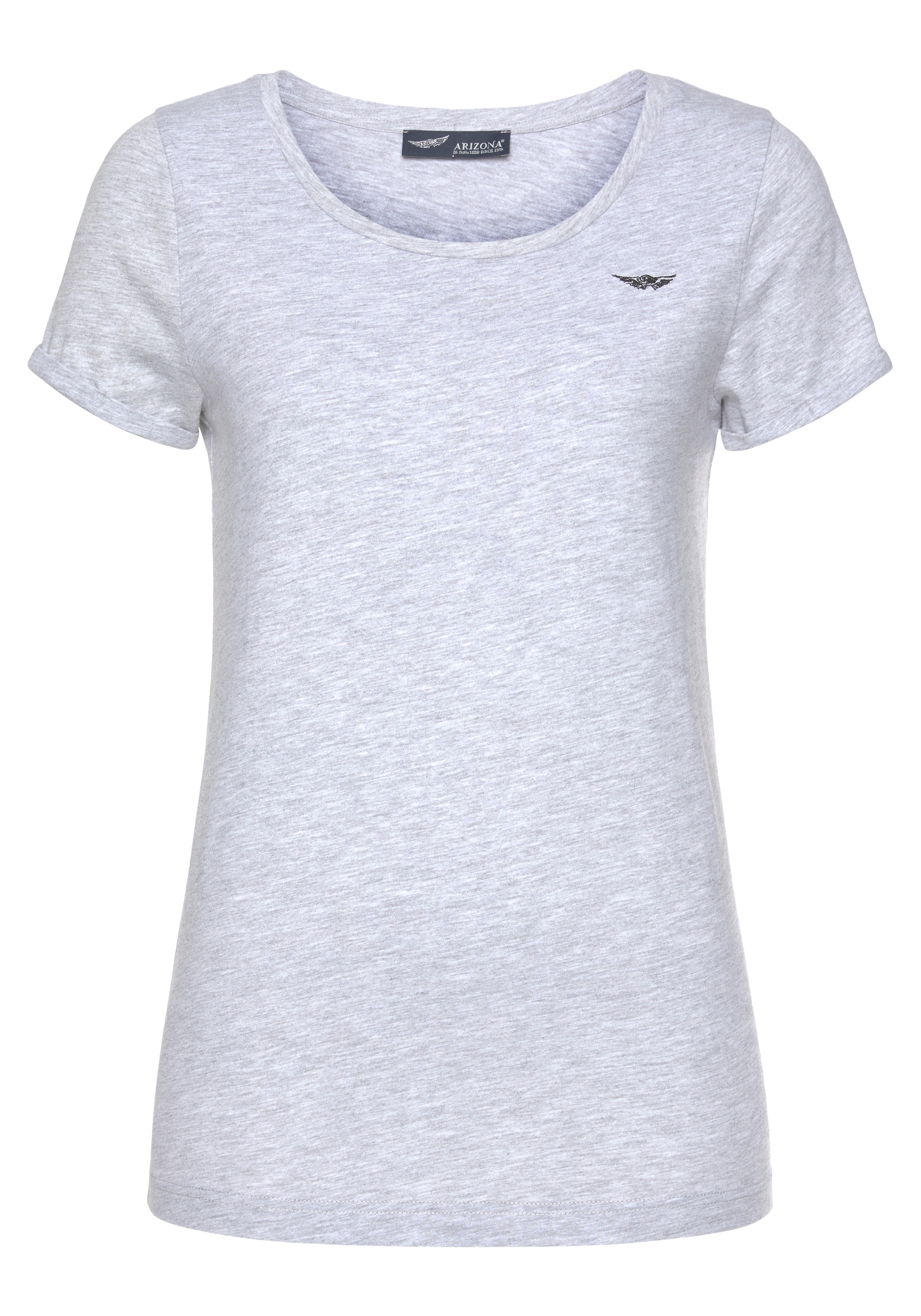 Arizona T-Shirt, Kurzarm, figurbetont, Basic-Stil, aus Baumwollmischung