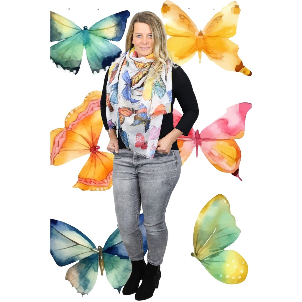 COLLEZIONE ALESSANDRO Modeschal »Schmetterling«, (1 St.)