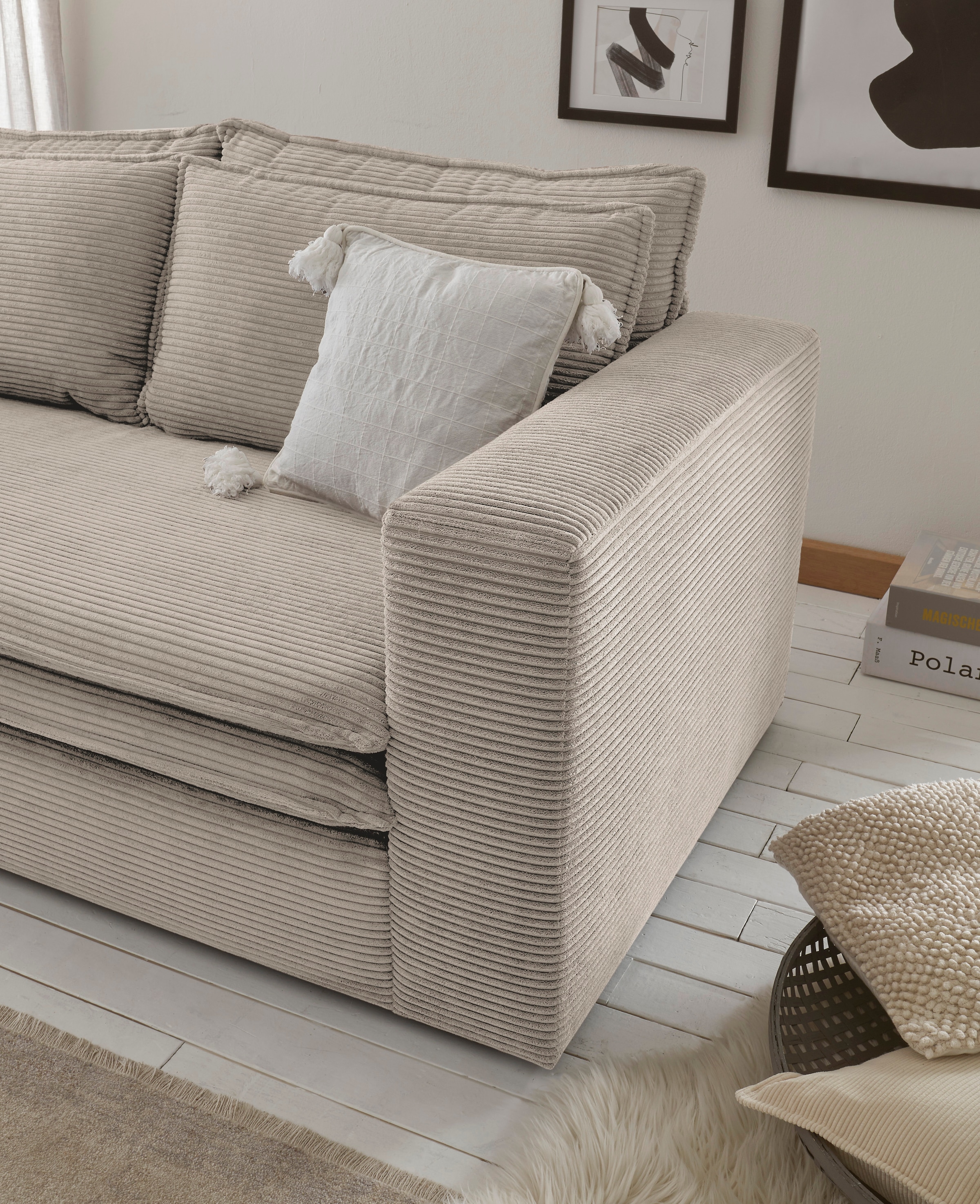 Places of Style Loveseat »PIAGGE«, Hochwertiger Cord, trendiger Loveseat