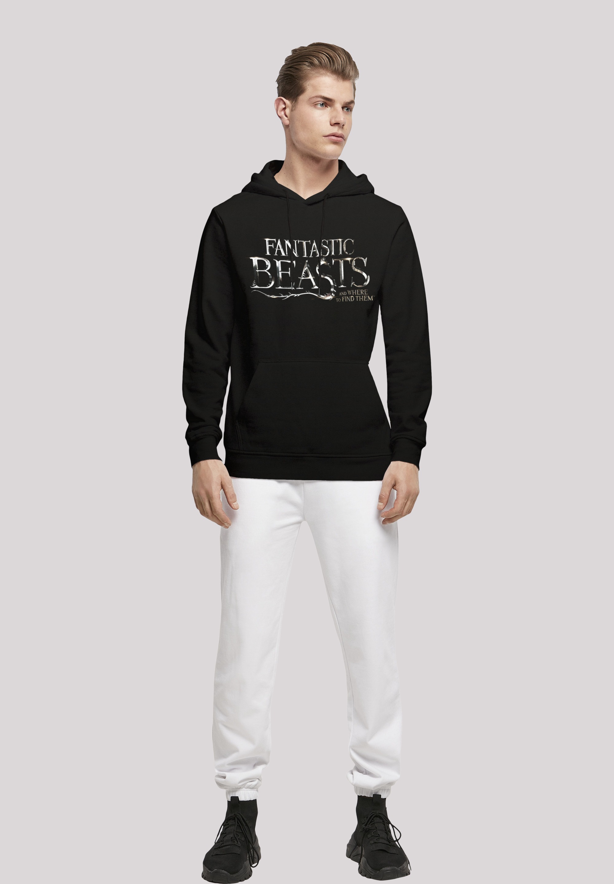 F4NT4STIC Kapuzenpullover »Phantastische Tierwesen Fantastic Beasts Text Logo«, Print