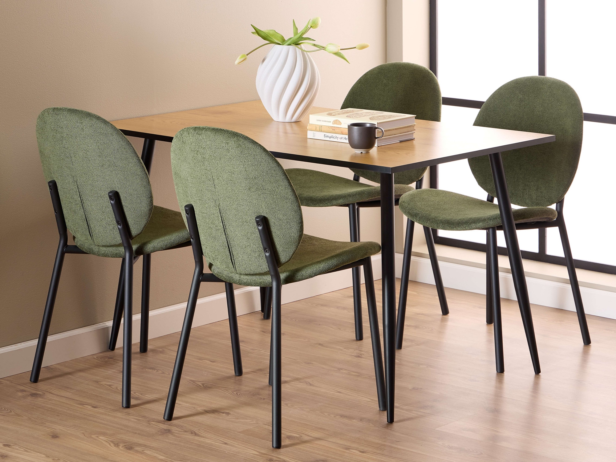 ACTONA GROUP Esszimmer-Set "Esspruppe, Speisetisch mit Wohnzimmerstühlen" K günstig online kaufen