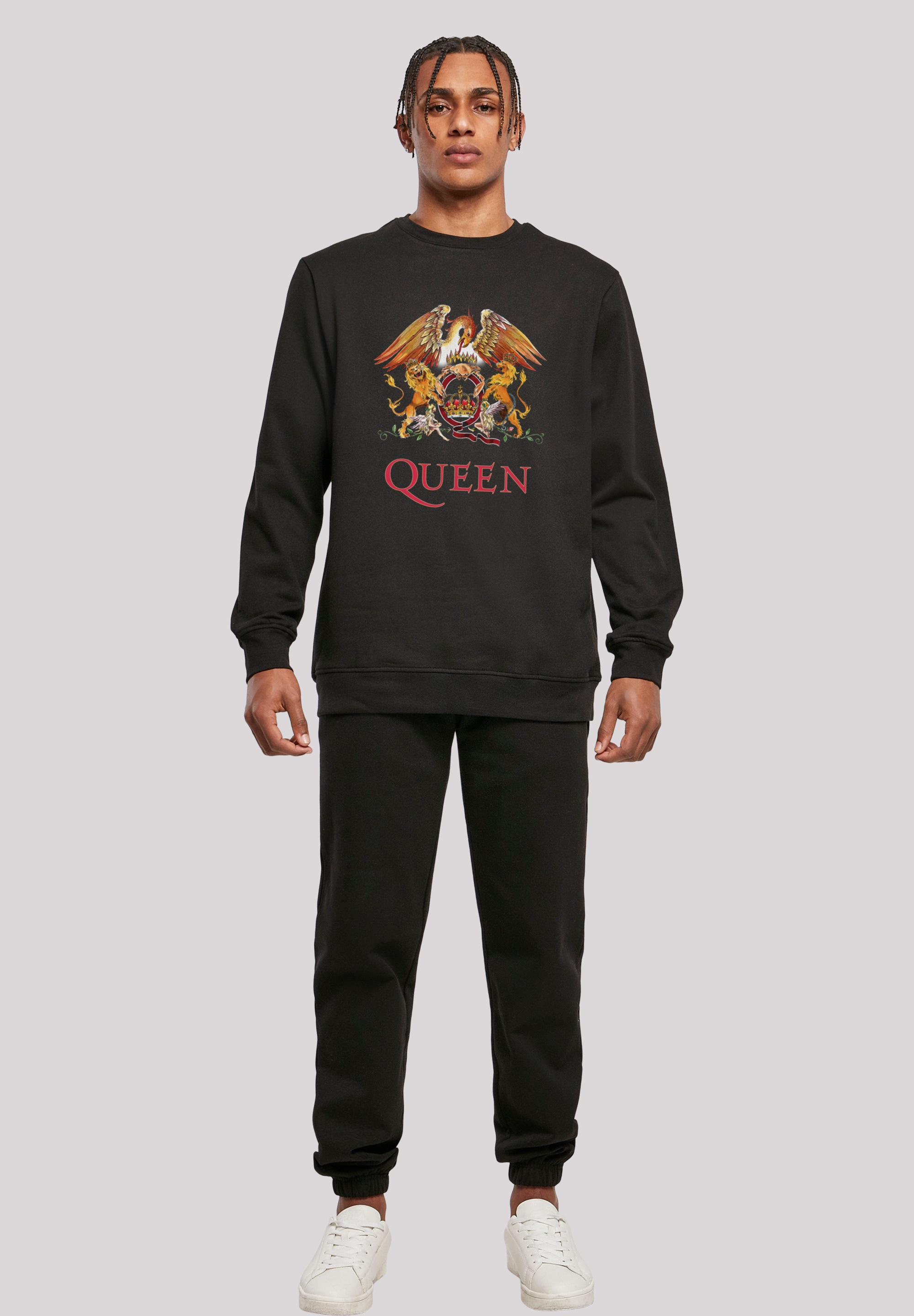 F4NT4STIC Kapuzenpullover »Queen Rockband Classic Crest Black«, Print