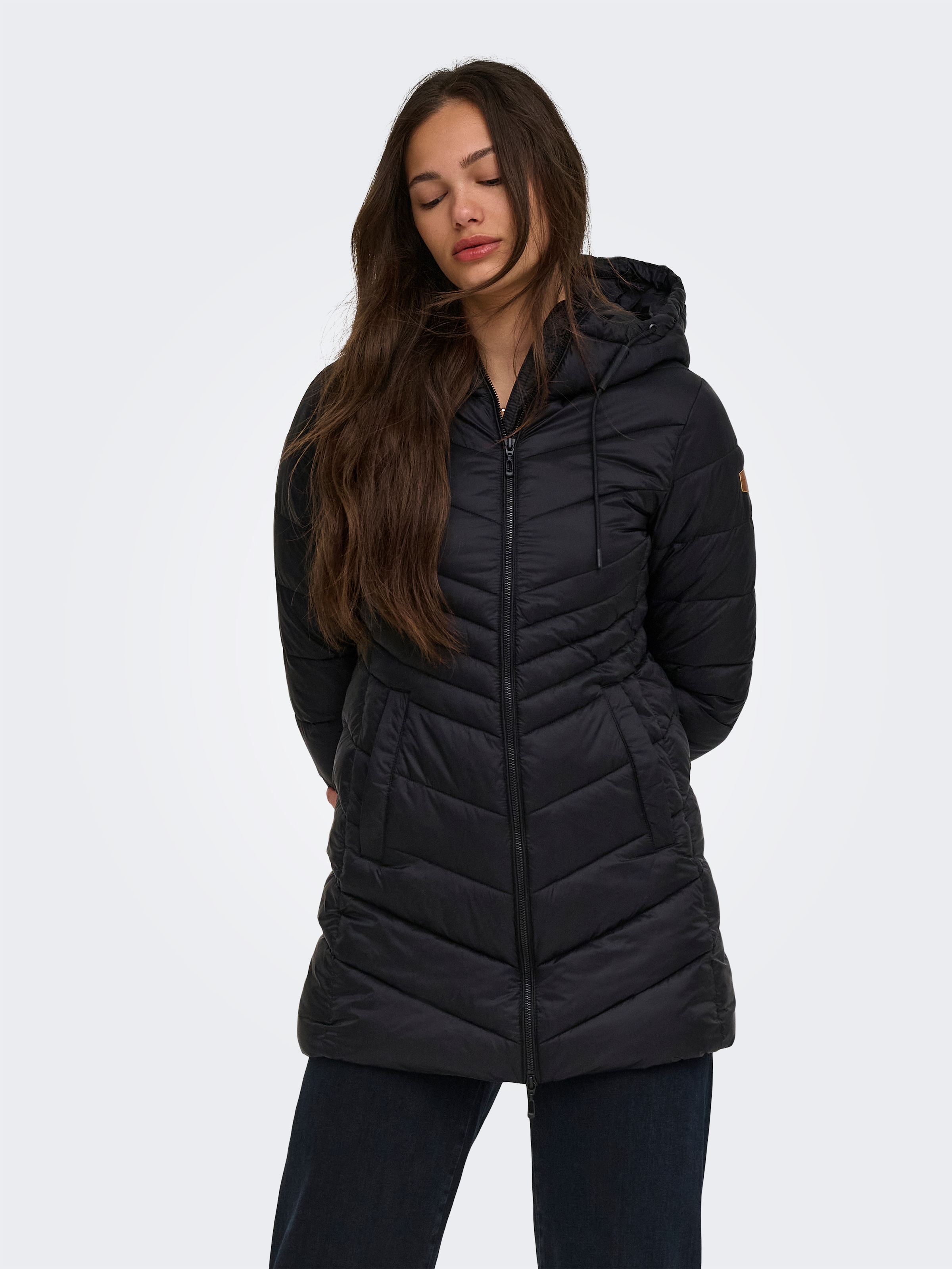 ONLY Steppjacke "ONLMIMI COAT CC OTW" mit Kapuze Kunstfaser