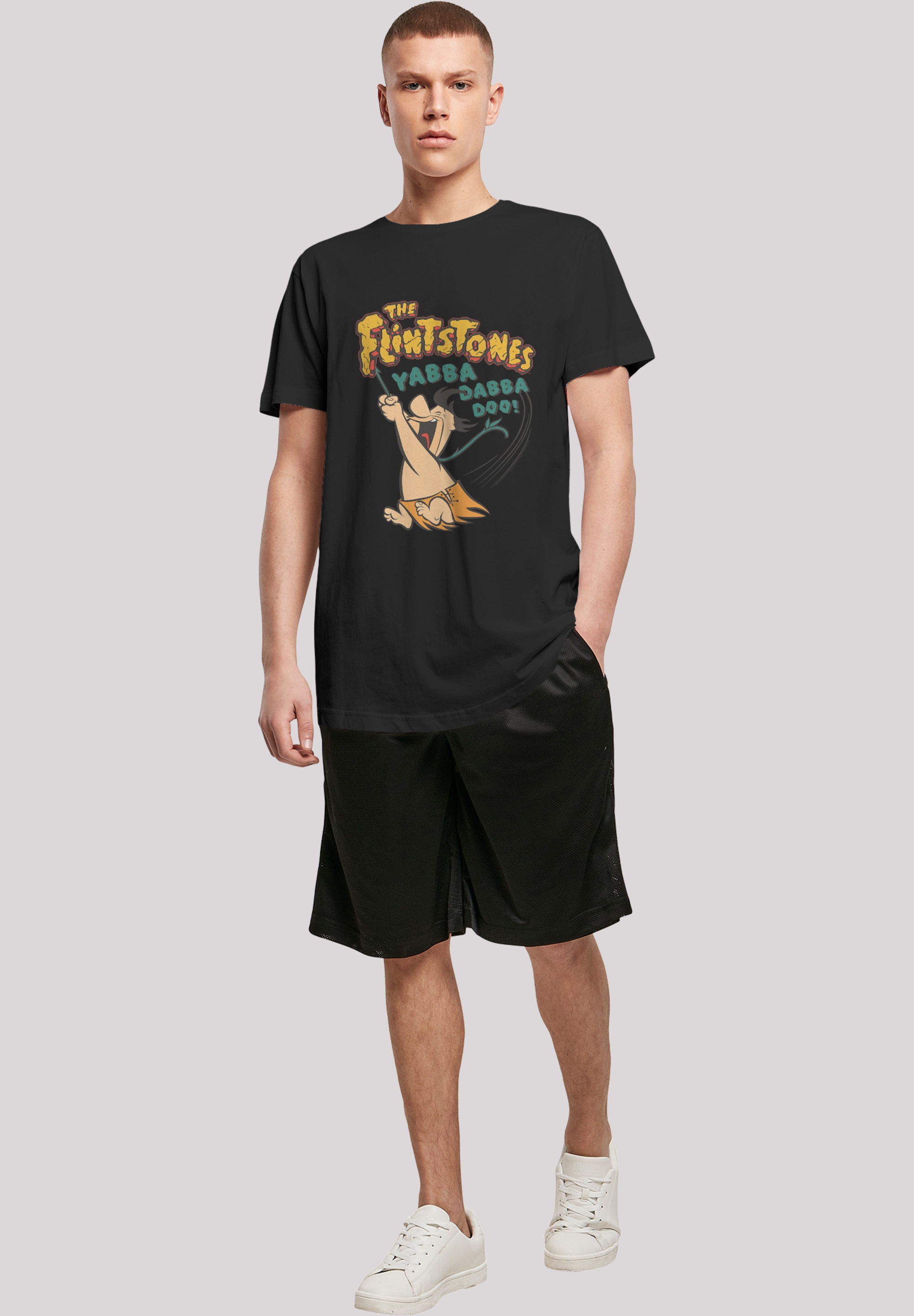 F4NT4STIC T-Shirt »Die Familie Feuerstein«, Herren,Premium Merch,Lang,Longshirt,Bedruckt