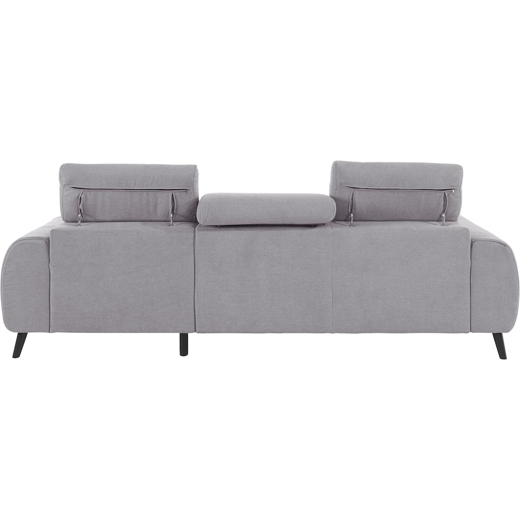 COTTA Ecksofa »Mia L-Form«, 3-tlg.-Kissen-Set, Recamiere, wahlweise mit oder ohne RGB-Beleuchtung