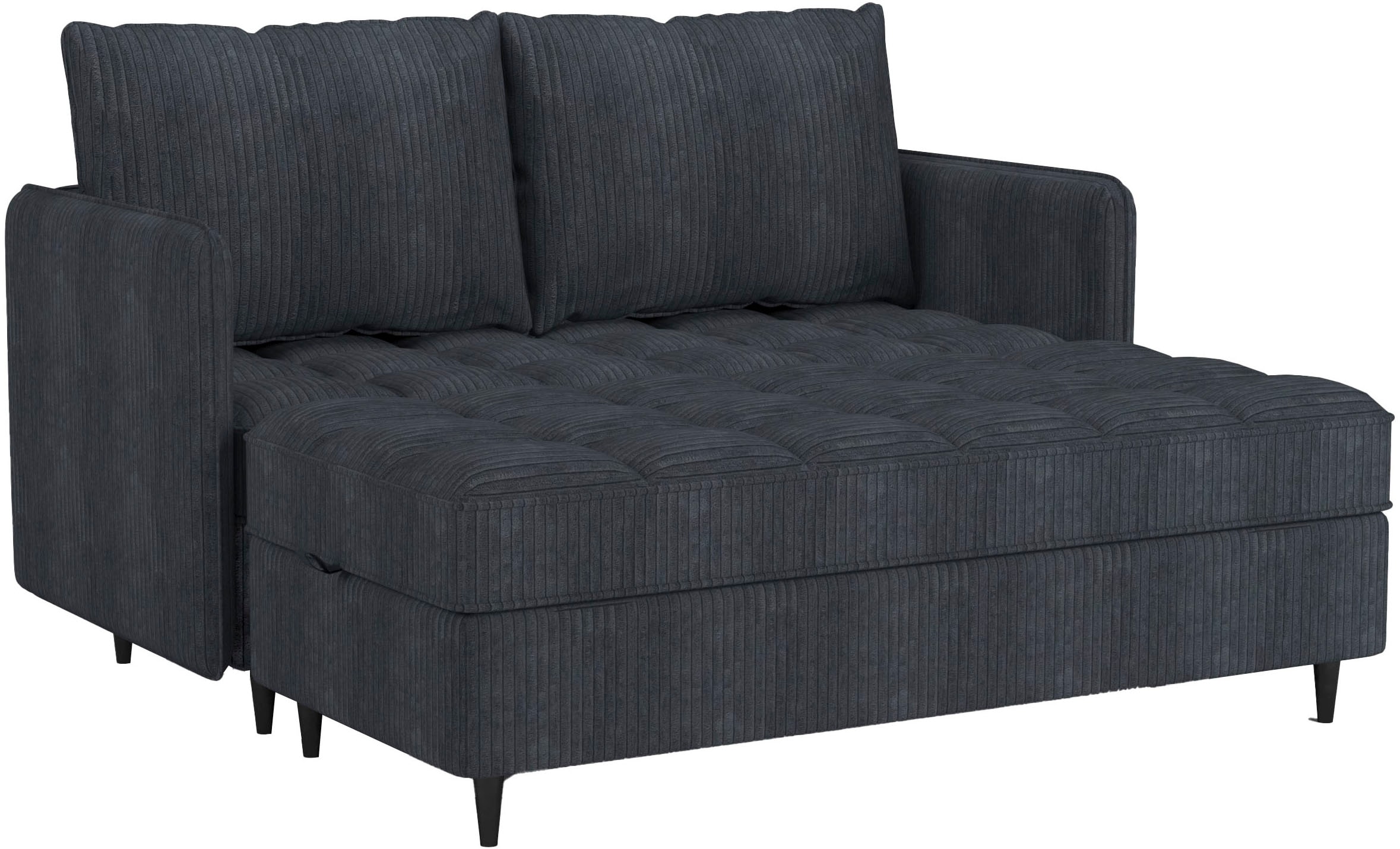 Dorel Home Ecksofa »LINDHUS, L-Form, 4 verschiedene Stellvarianten, Lounge-Sofa,«, Wohnlandschaft, mit Recamiere, großer Bettkasten, Cord, Chenille