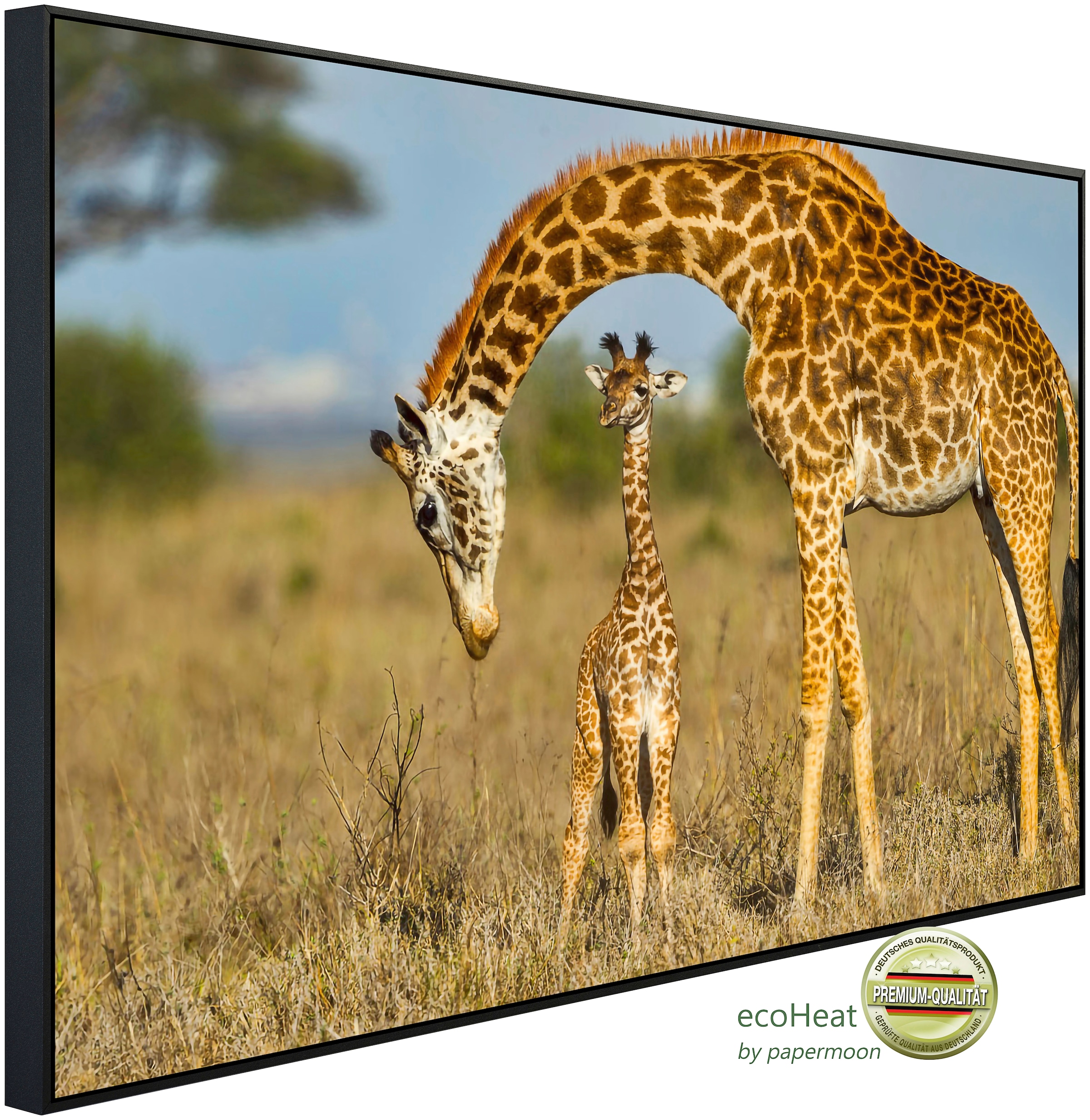 Infrarotheizung »Massai Giraffe, die Baby schützt«, sehr angenehme Strahlungswärme