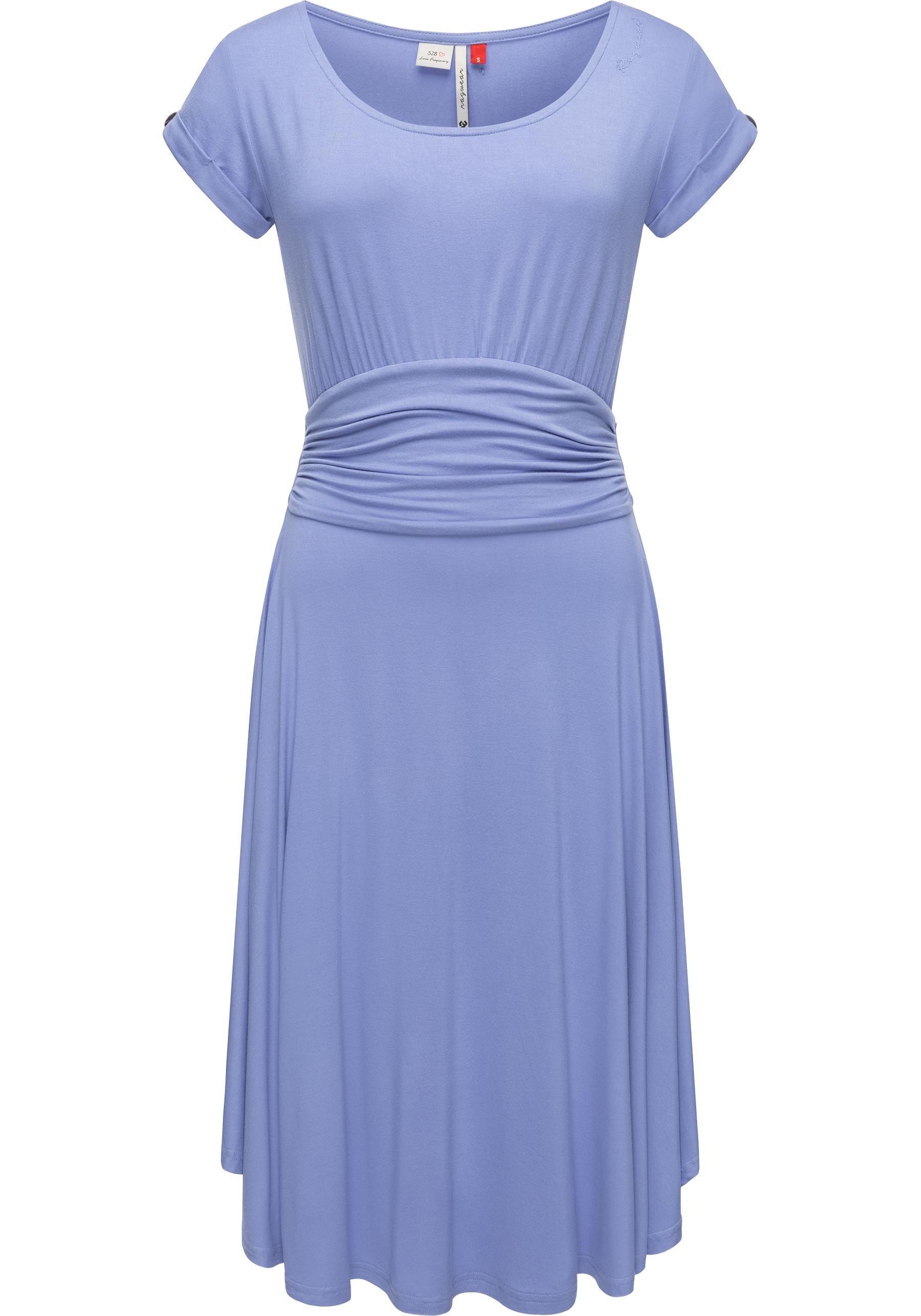 Ragwear Sommerkleid "Yvone Solid", leichtes Jersey-Kleid mit Taillengürtel