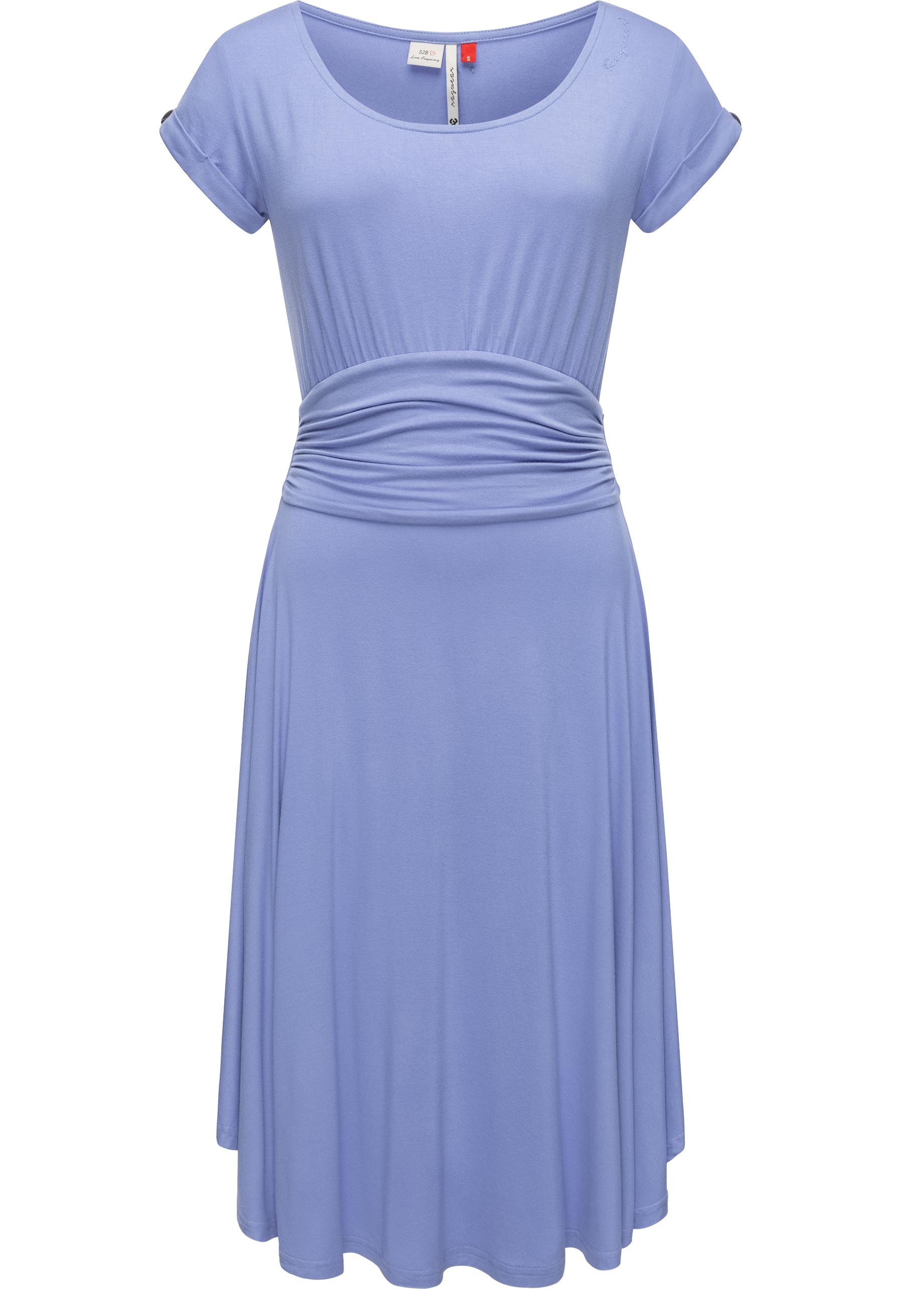 Ragwear Sommerkleid "Yvone Solid" Ohne Taschen leichtes Jersey-Kleid mit Taillengürtel