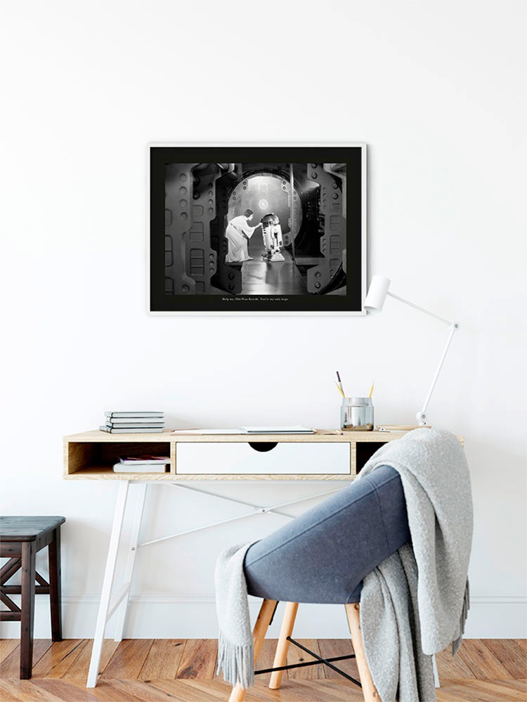 Komar Bild »Star Wars Classic Leia R2D2 Quote«, Star Wars, (1 St.), Wandbild zur Dekoration im Kinderzimmer - ohne Rahmen