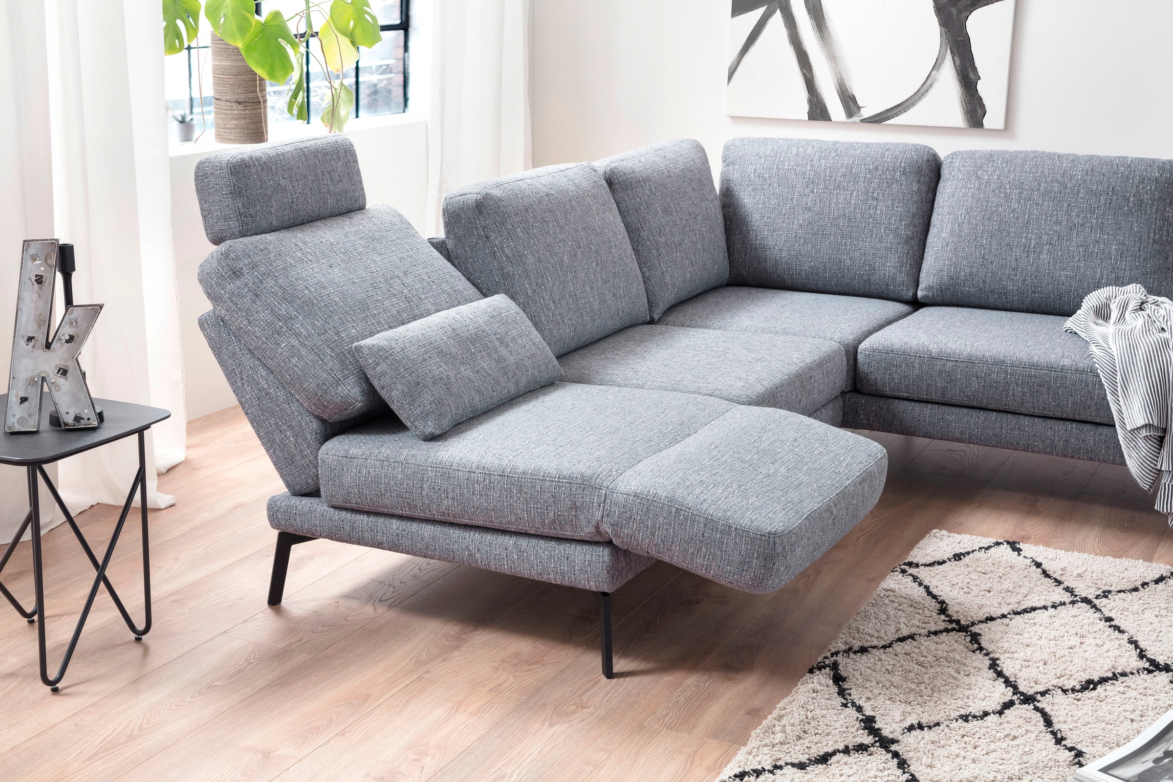 3C Candy Ecksofa »Kairo Multifunktion-Sofa, bequem und viele Komfortfunktionen, L-Form«, inklusive Drehsitz-, Armlehnen- und Rückenverstellung