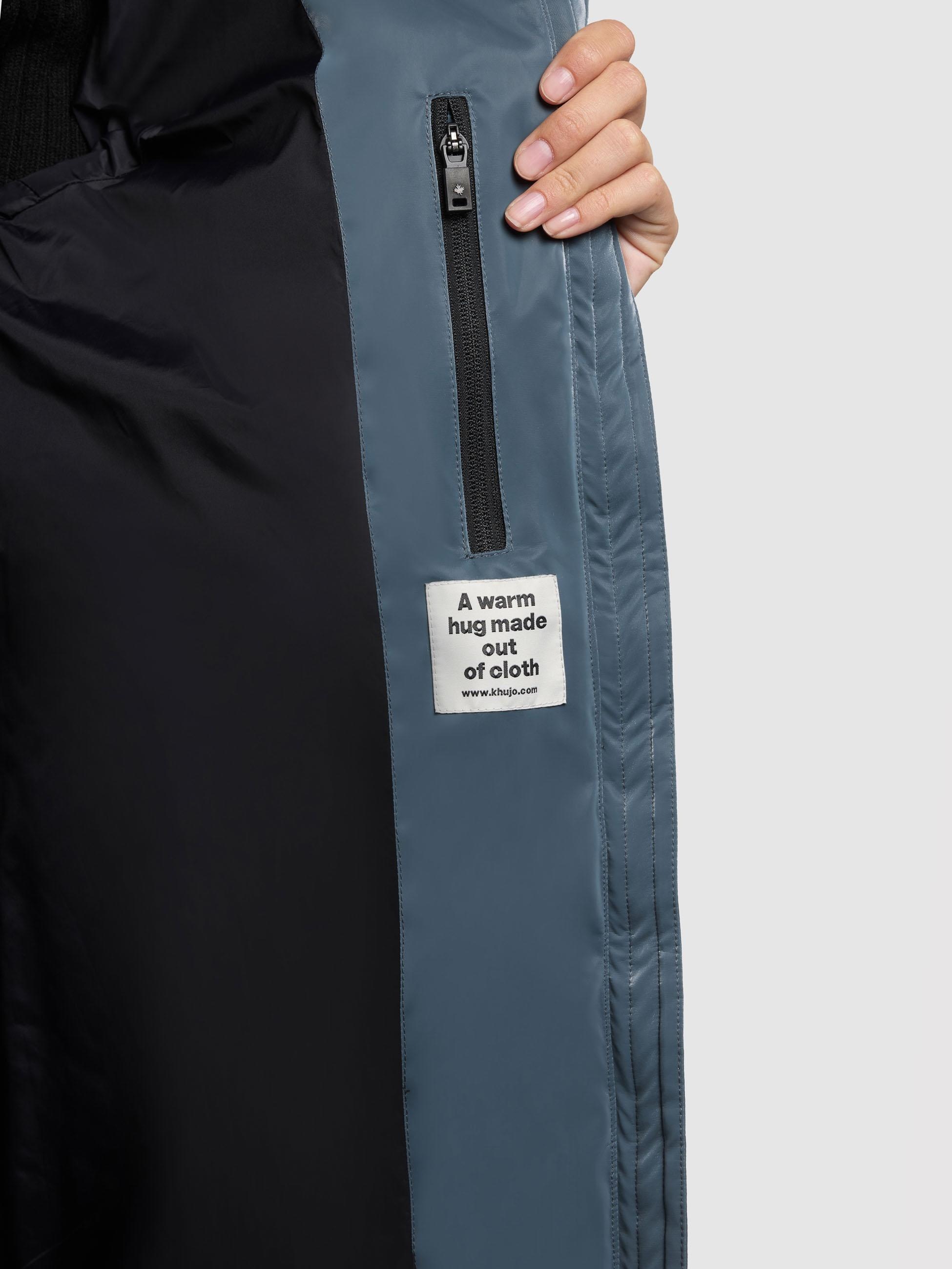 khujo Steppmantel »Soulani5 Shiny« warmer Damen Wintermantel aus glänzendem Obermaterial