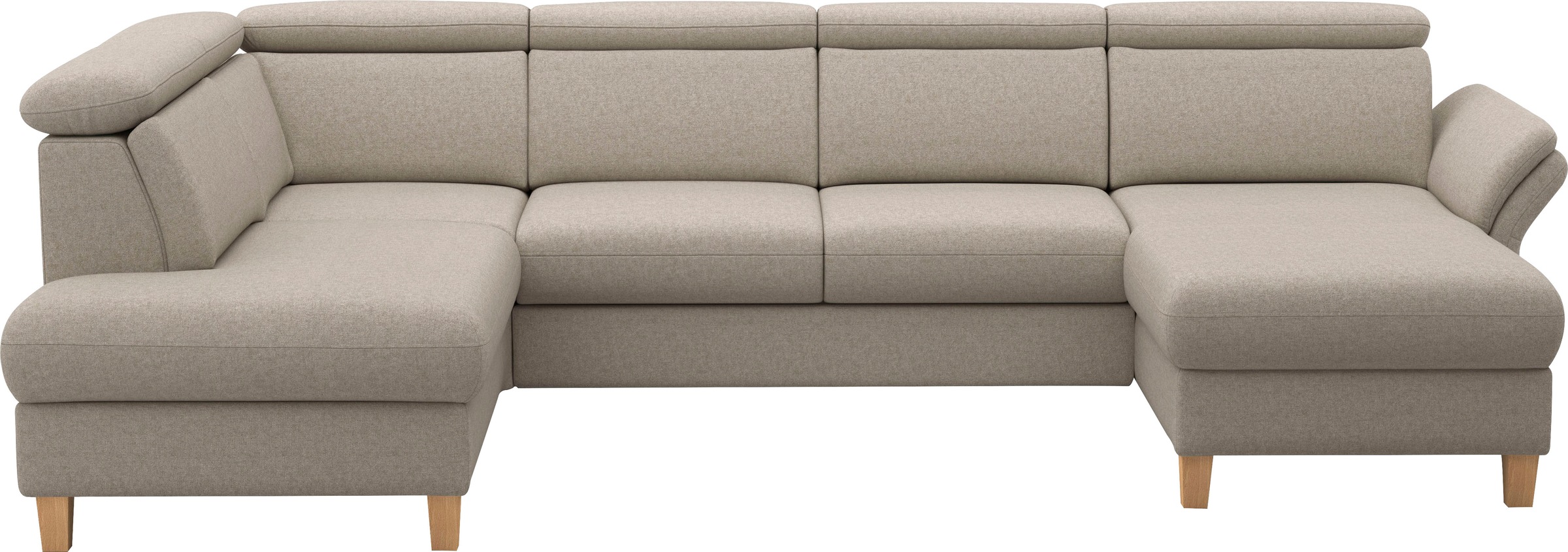 Home affaire Wohnlandschaft "Glendale, U-Form" inkl. Kopfteilverstellung, w günstig online kaufen