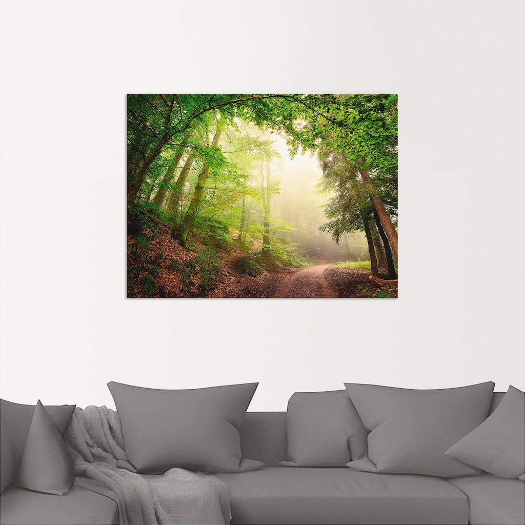 Artland Wandbild »Natürliche Torbögen durch Bäume«, Wald, (1 St.)