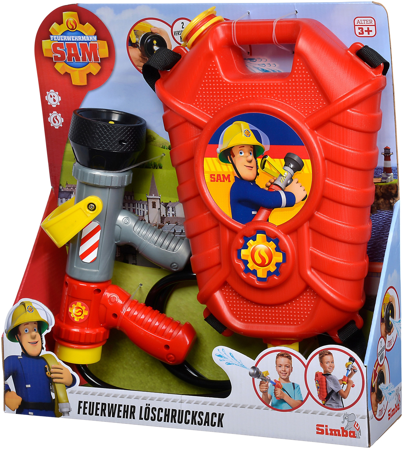 SIMBA Wasserpistole »Feuerwehrmann Sam, Tankrucksack«