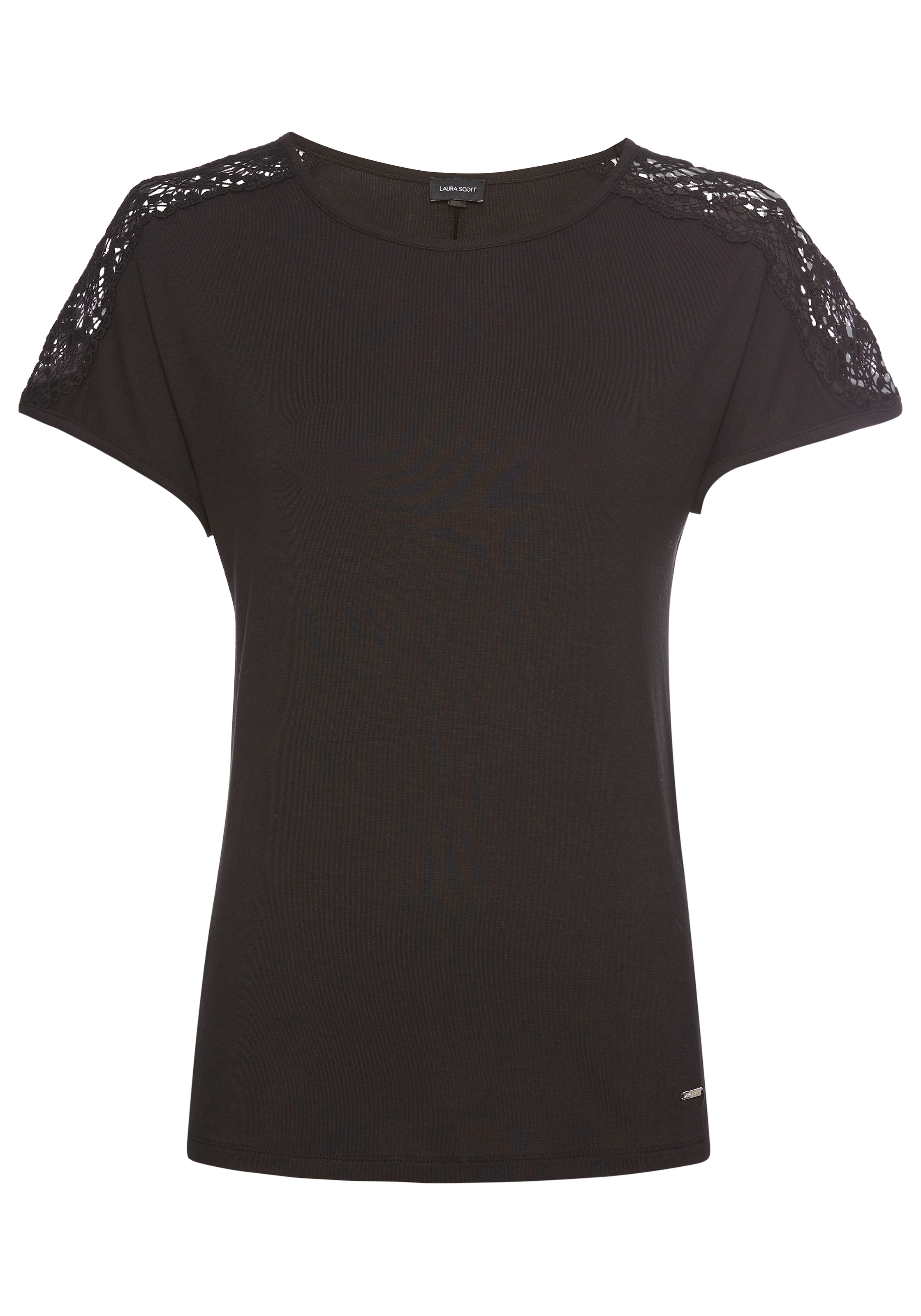 Laura Scott Kurzarmshirt, mit Spitze