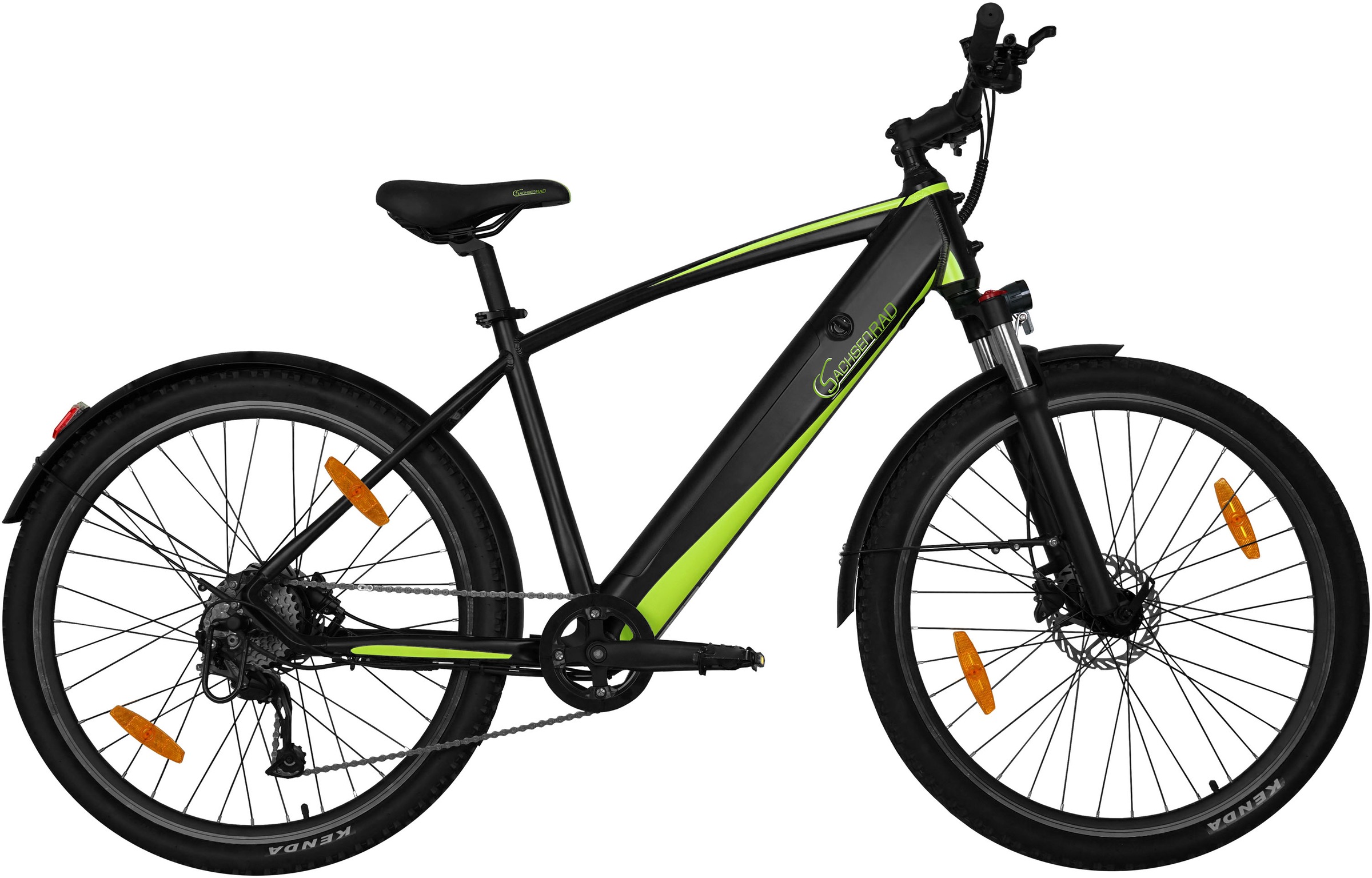 SachsenRad "R8 Flex III" 9 Gang Shimano Shimano Altus Schaltwerk Kettenschaltung Heckmotor 250 W mitgeliefertes, optionales Schutzblech mit integriertem Rücklicht, LCD-Steuerdisplay, Fahrmodus Pedelec, LED- Beleuchtung