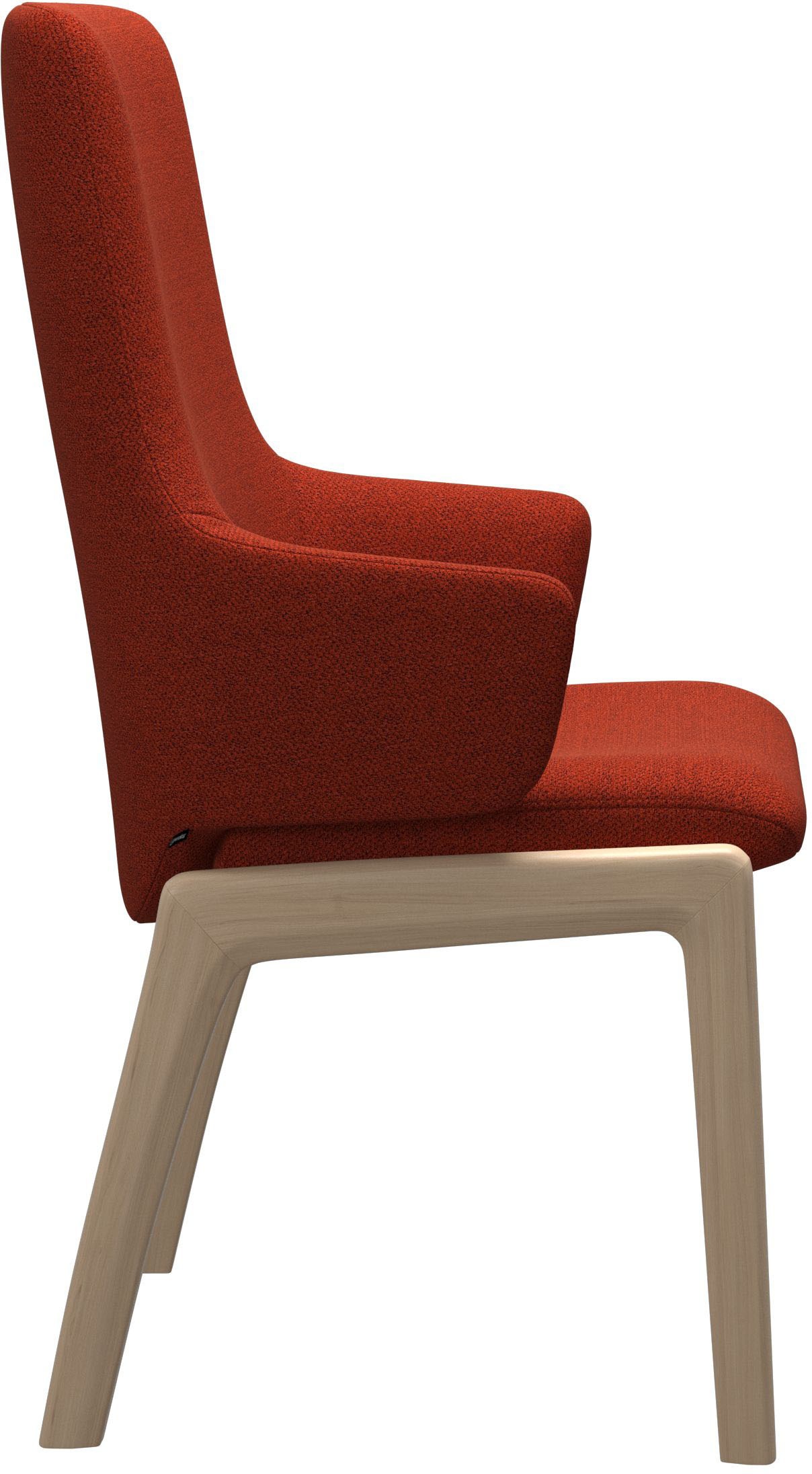 Stressless® Polsterstuhl »Laurel«, ROHLEDER Stoff Q2 FARON, High Back mit Armlehne, Größe L, mit abgerundeten Beinen in Eiche