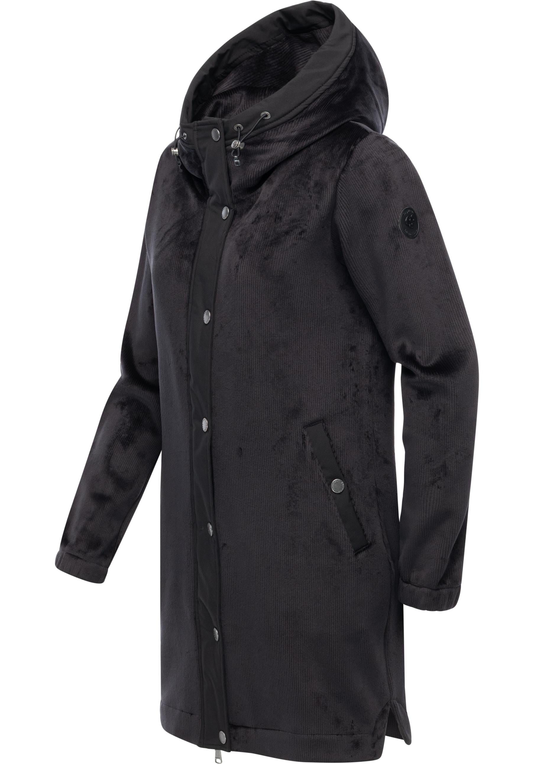 Ragwear Kurzmantel »Cousy Bonded YOUMODO« Weicher Damen Rippstrick-Mantel mit Kapuze