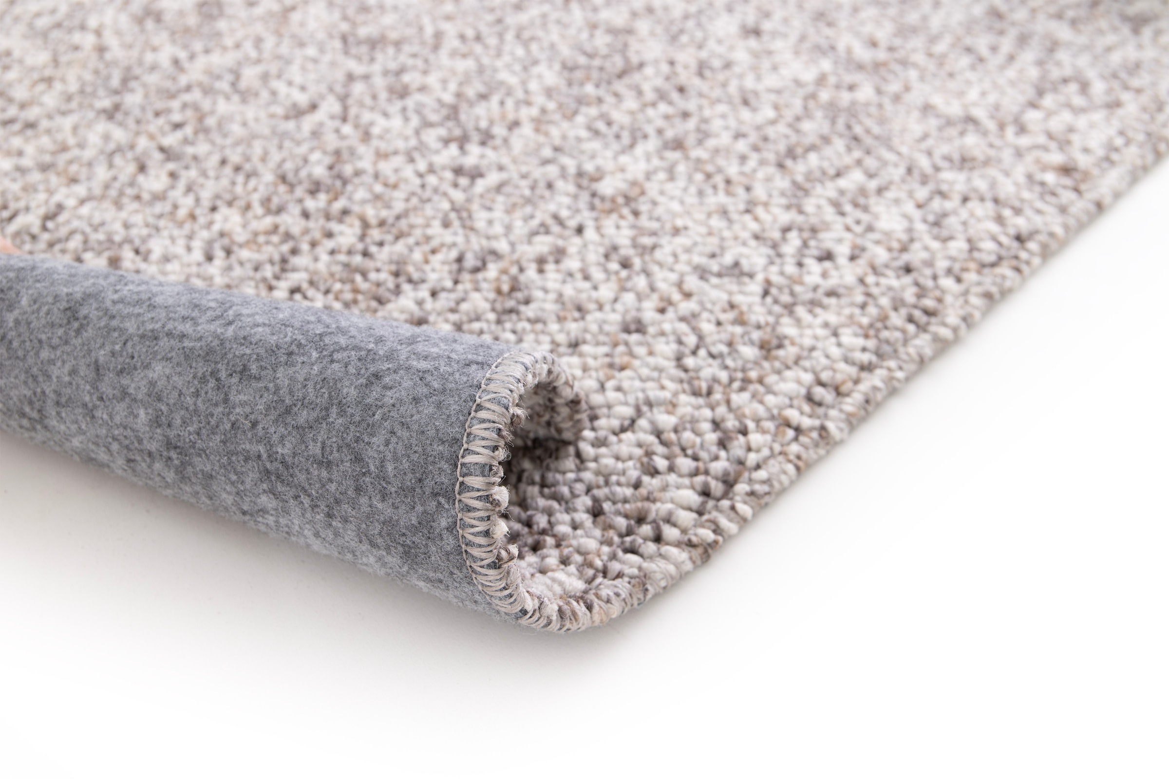 Teppich "Teppich LINO, Made in Belgium", grau (taupe), B:200cm H:10mm L:290cm, Polypropylen, PRIMAFLOR-IDEEN IN TEXTIL, Teppiche, Teppich, Wolloptik, grobe Schlinge, meliert, strapazierfähig 3