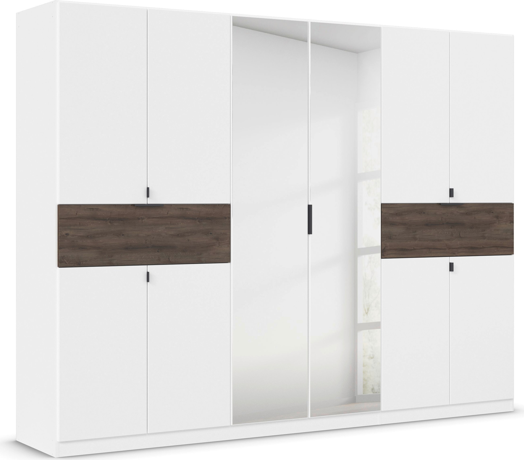 rauch Drehtürenschrank "Kleiderschrank Schrank Garderobe Wäscheschrank TICAO" Schubladen in der Höhe variabel positionierbar, mit 2 geräumigen Schubladen, viel Stauraum MADE IN GERMANY
