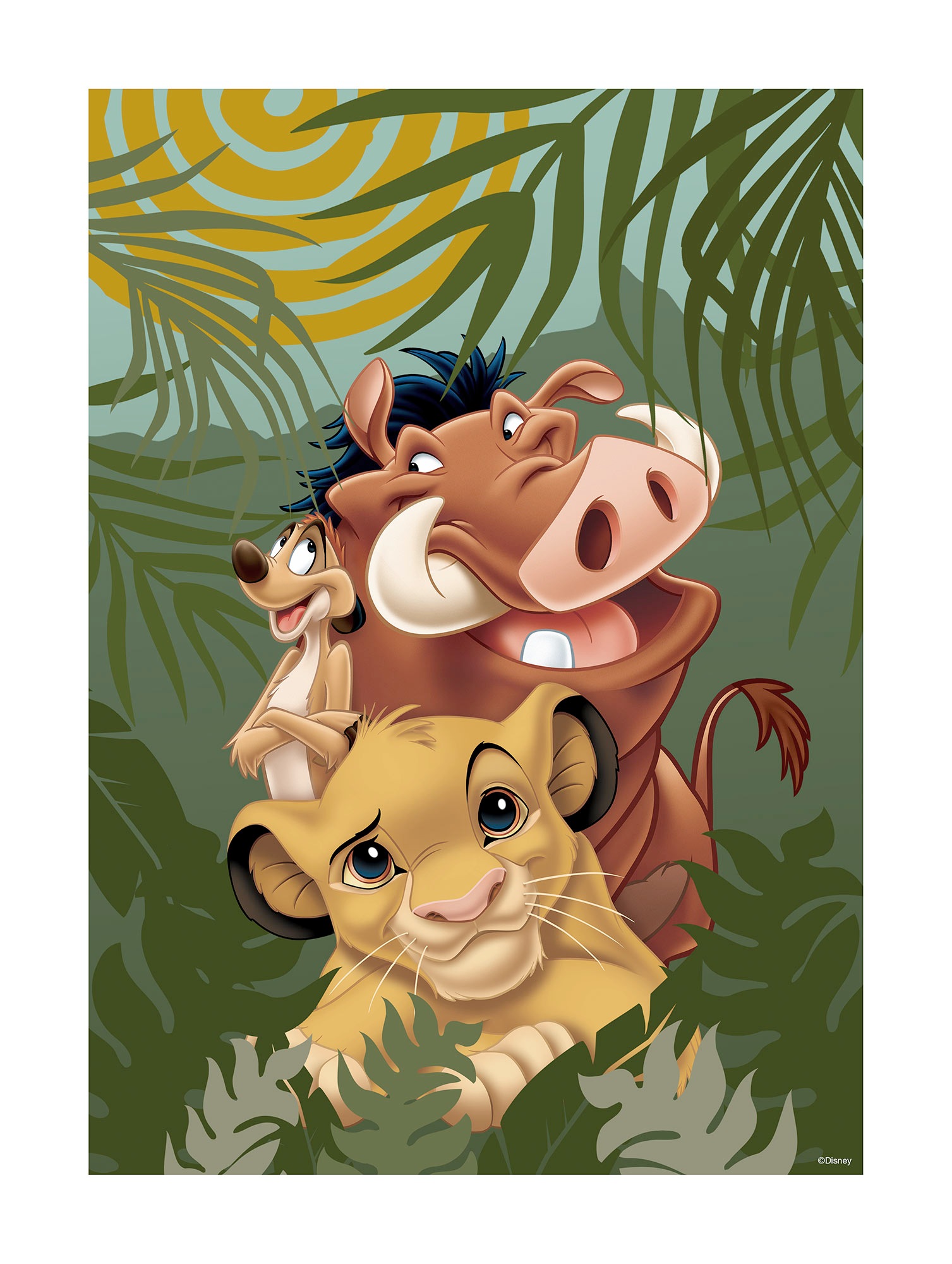 Komar Bild "Lion King Carefree Trio", Disney, (1 St.), Wandbild zur Dekorat günstig online kaufen