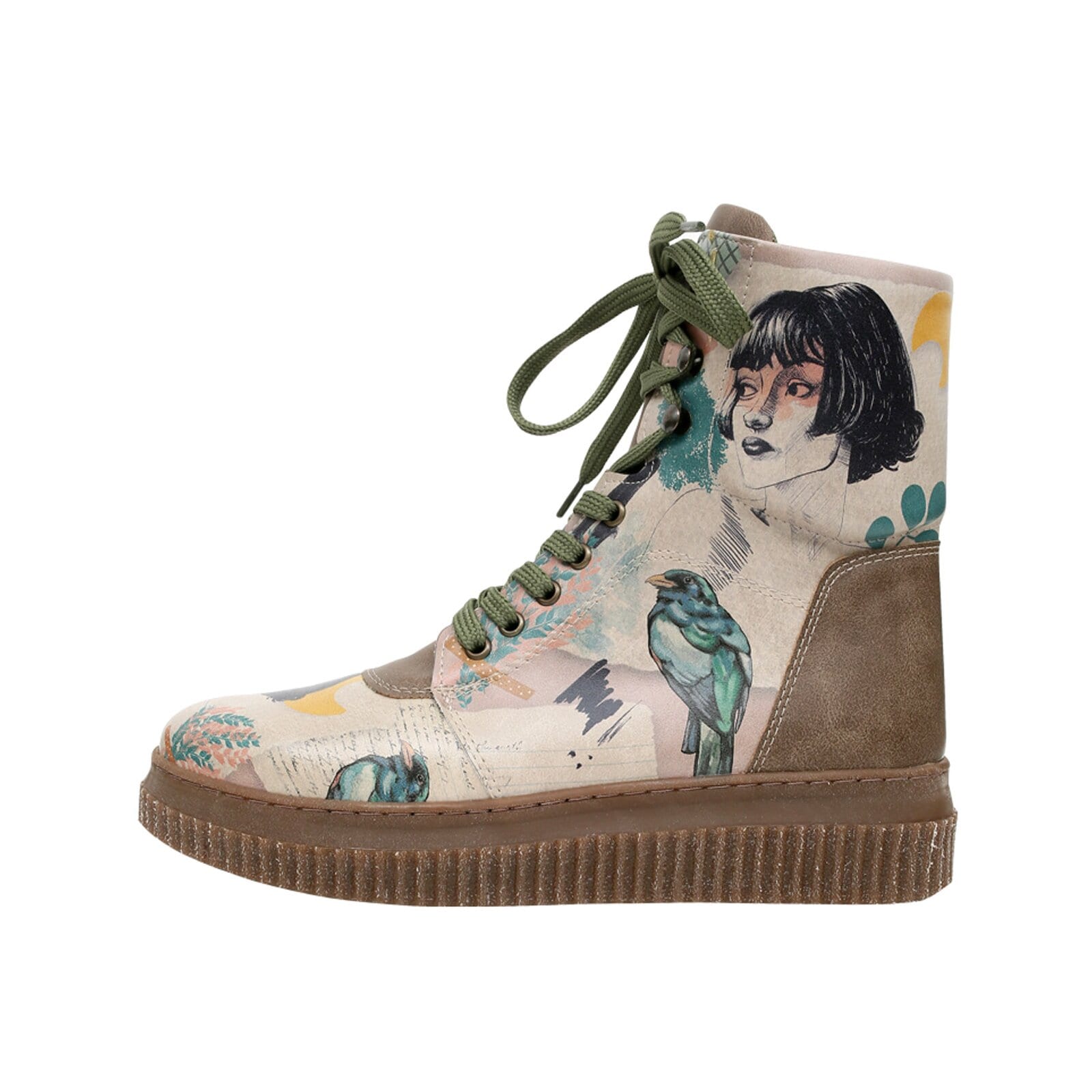 DOGO Schnürboots "Future High Top Boots Believe In Your Wings Damen Stiefeletten," Handgefertigt
