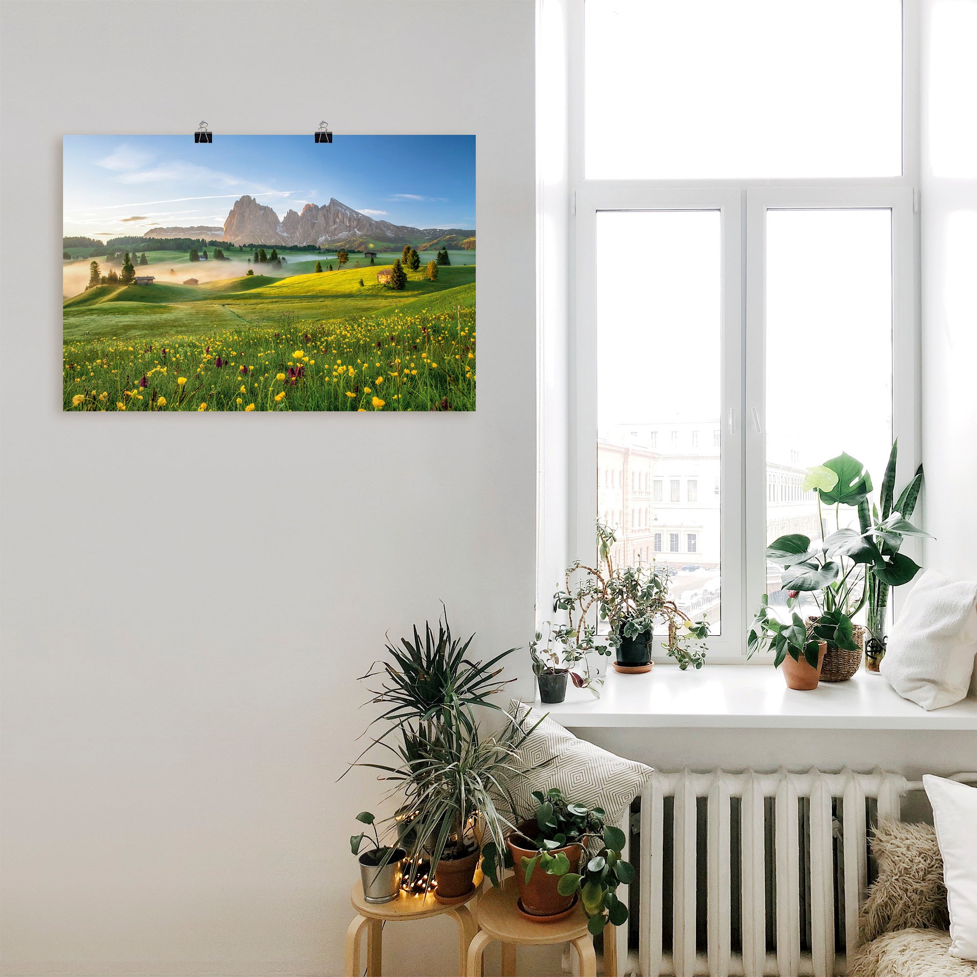 Artland Wandbild "Frühling auf der Seiser Alm", Berge & Alpenbilder, (1 St. günstig online kaufen