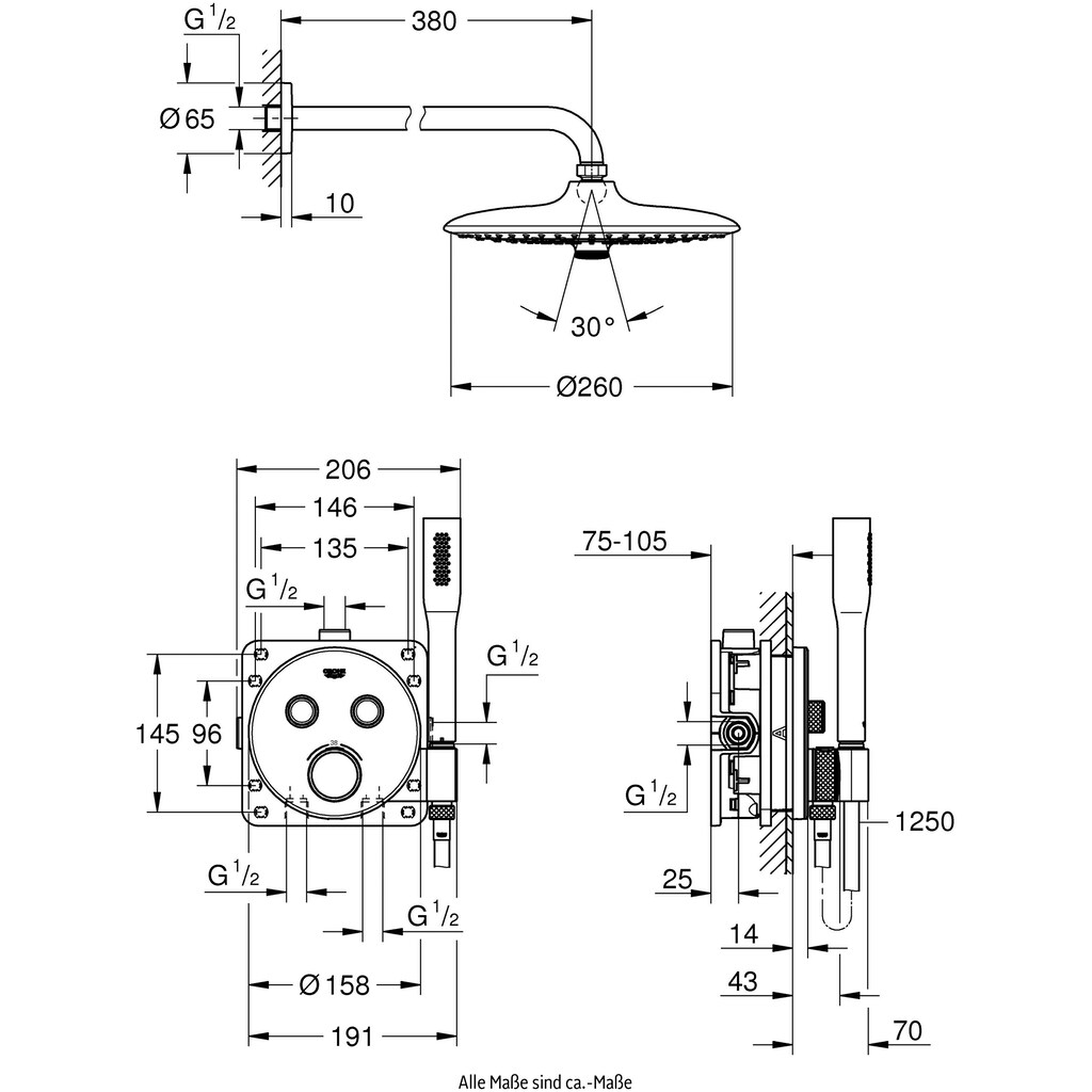 Grohe Duschsystem »Grohtherm«, (Packung)