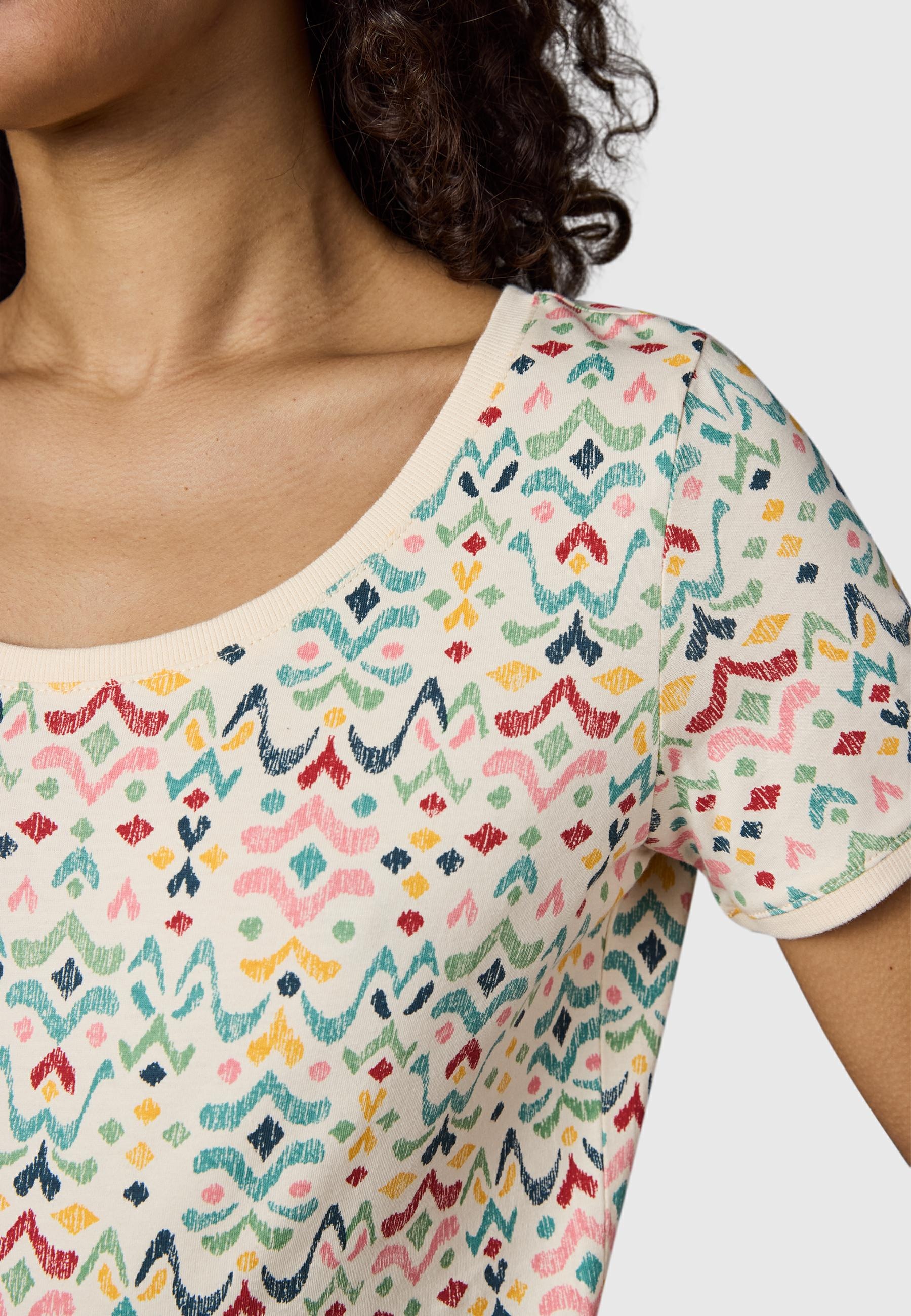 Ragwear Minikleid »Baomi Print YOUMODO« Außentaschen | Eingrifftaschen Gemustertes kurzes Sommerkleid mit Taillenkordel
