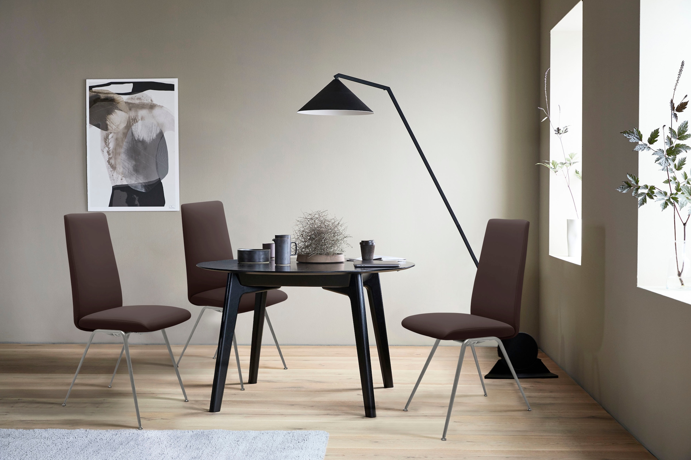 Stressless Polsterstuhl "Laurel" () High Back, Größe M, mit Beinen aus Stahl in Chrom glänzend