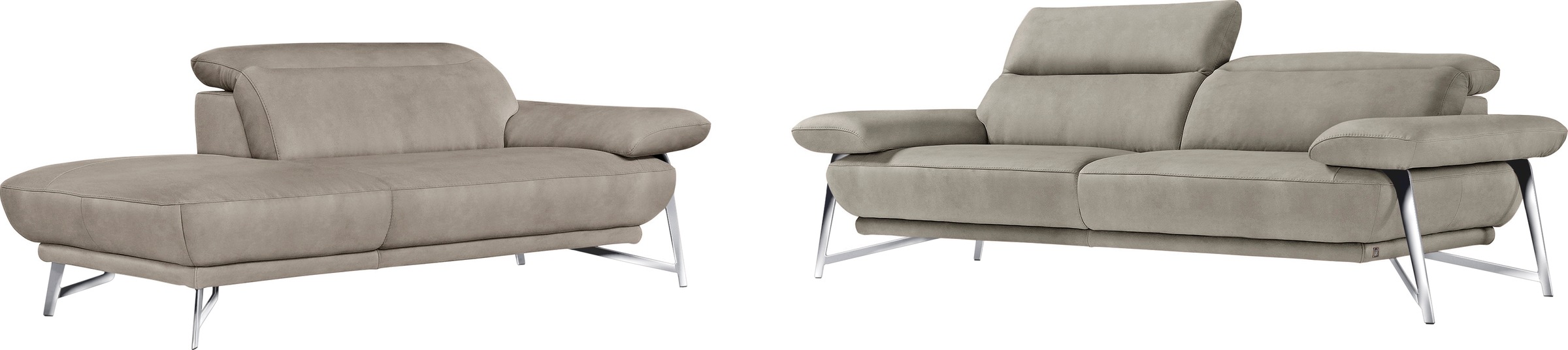 Egoitaliano Sofa "Anais, erstklassiger Sitzkomfort, Fußfarbe chrom" Set, Ko günstig online kaufen