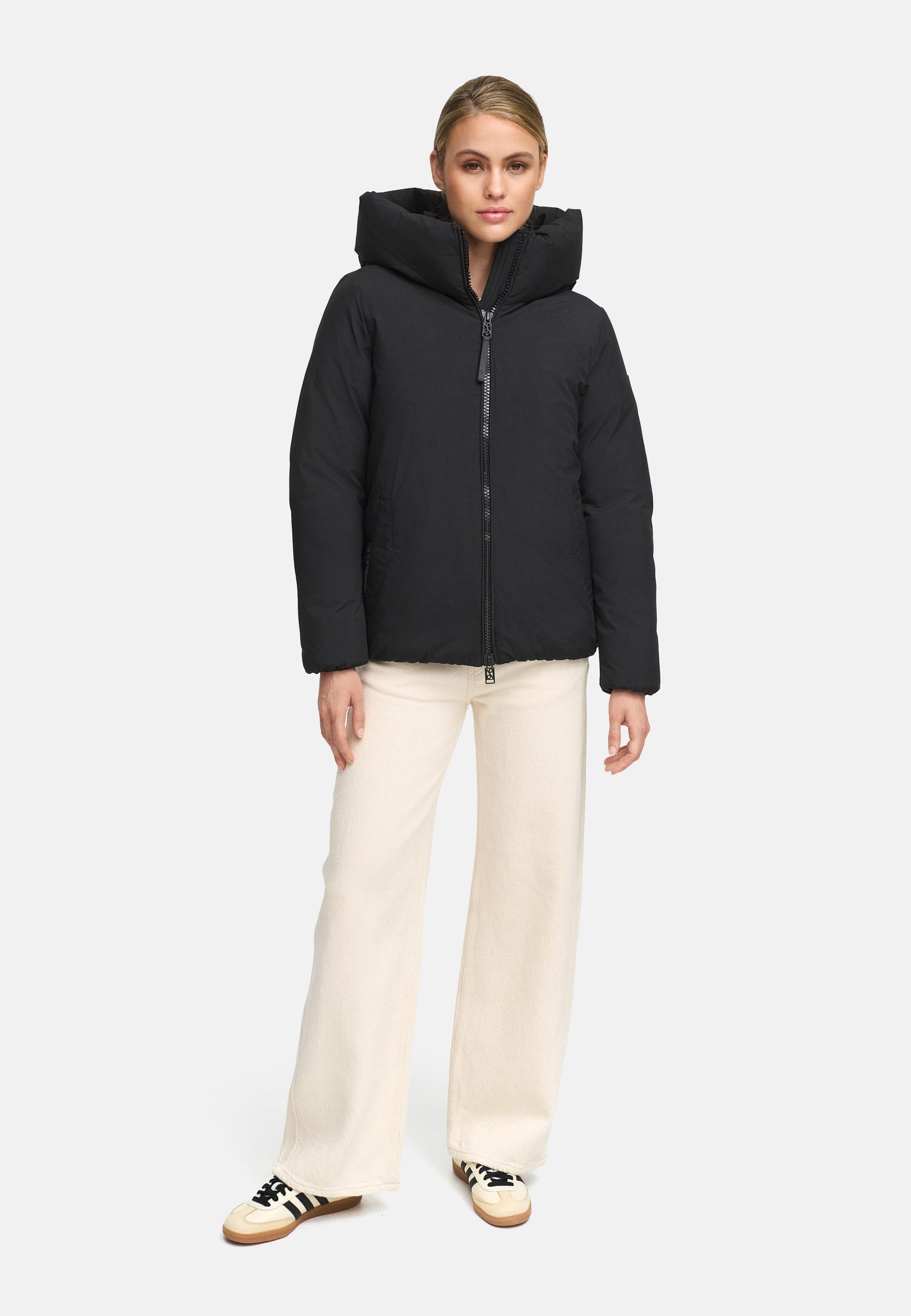 Navahoo Winterjacke »Blütenlicht 14«, mit Kapuze, Warme Damenjacke mit hohem Kragen