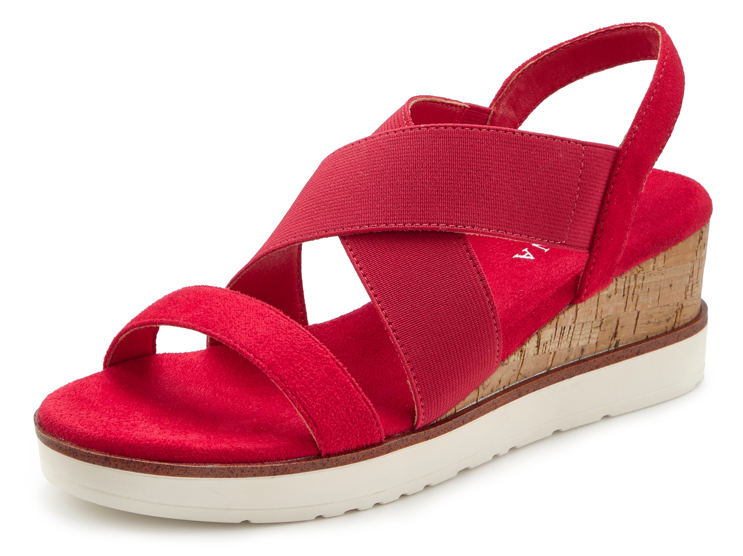 LASCANA Sandalette "Sommerschuh, offener Schuh, Sandale" mit elastischen Ri günstig online kaufen