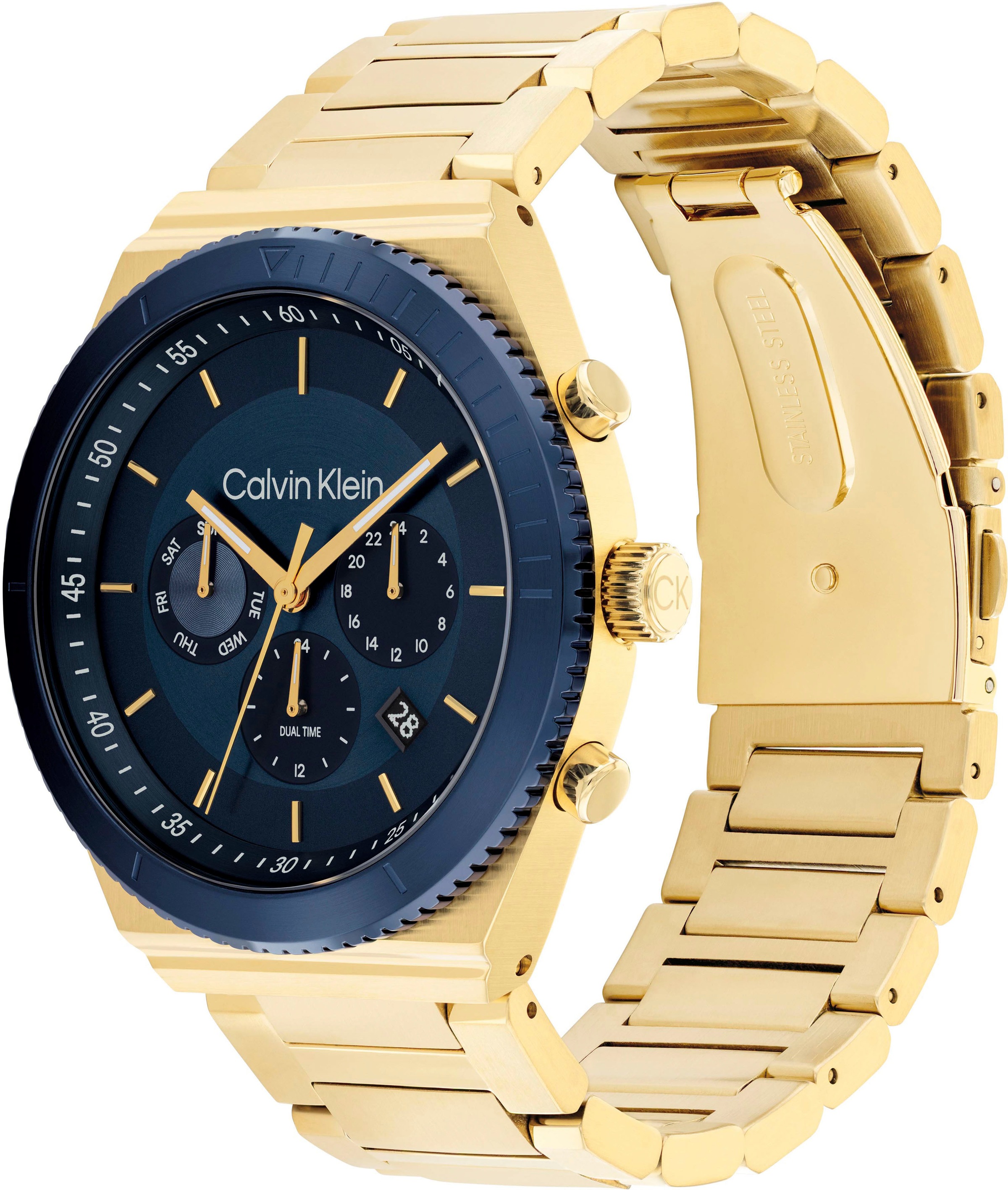 Calvin Klein Multifunktionsuhr »SPORT«, Quarzuhr, Armbanduhr, Herrenuhr, Datum, Edelstahlarmband